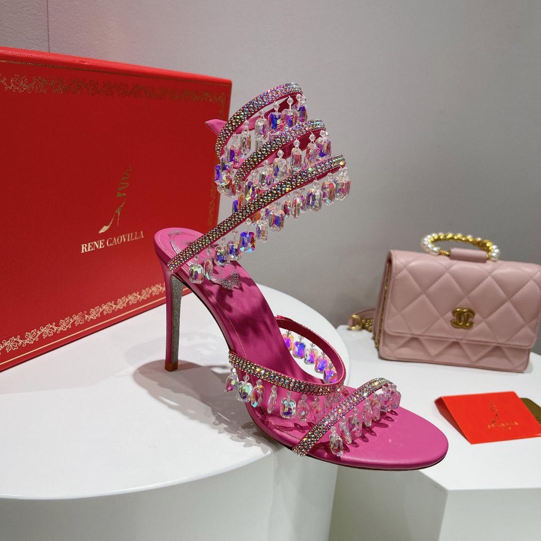 Rene Caovilla Chandelier Embellished Sandals - DesignerGu