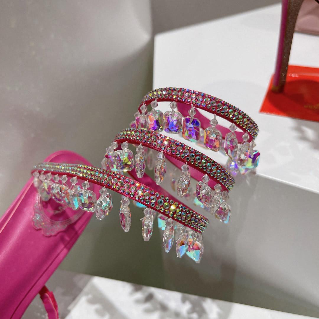 Rene Caovilla Chandelier Embellished Sandals - DesignerGu