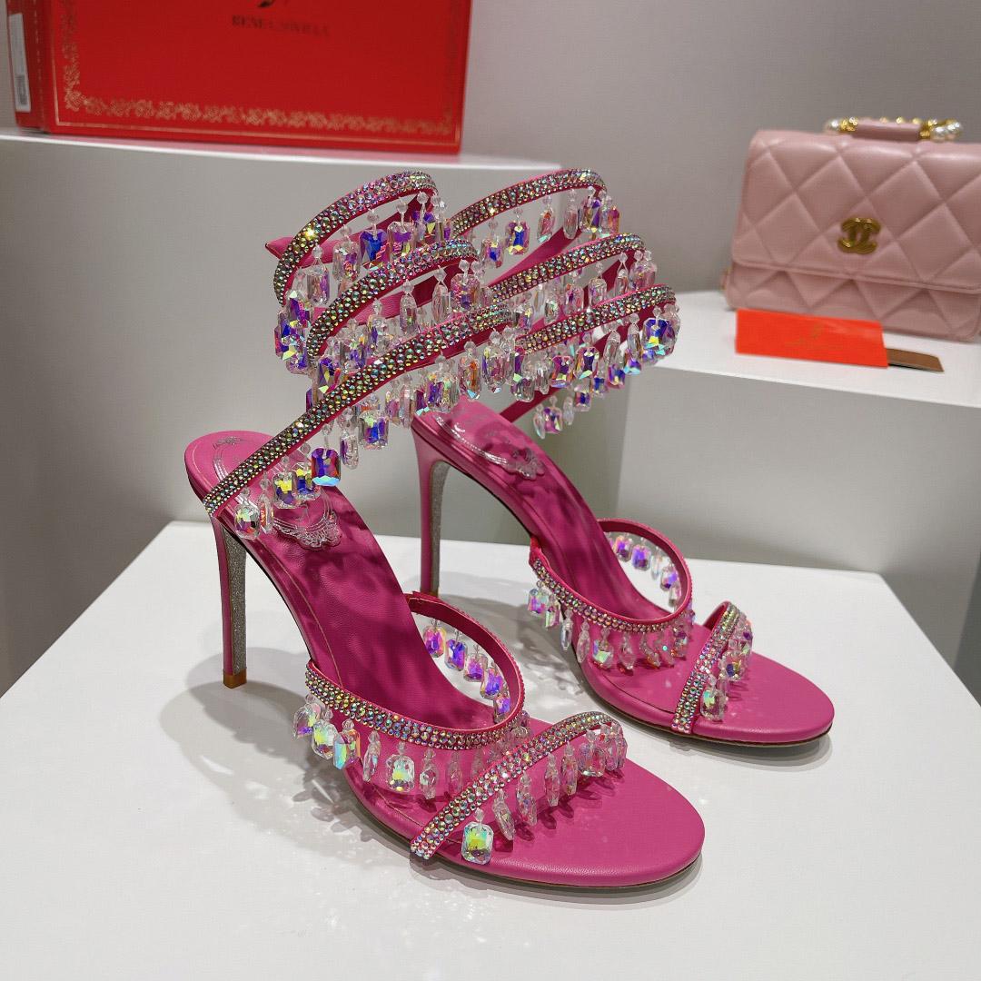 Rene Caovilla Chandelier Embellished Sandals - DesignerGu