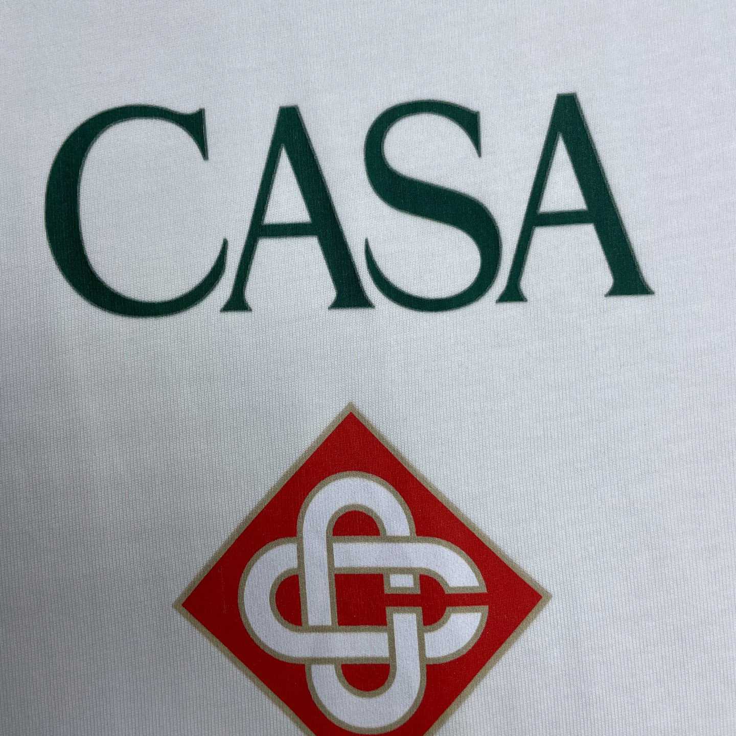 Casablanca White Casablanca Diamond Logo Short Sleeve T‑Shirt C1165 - DesignerGu