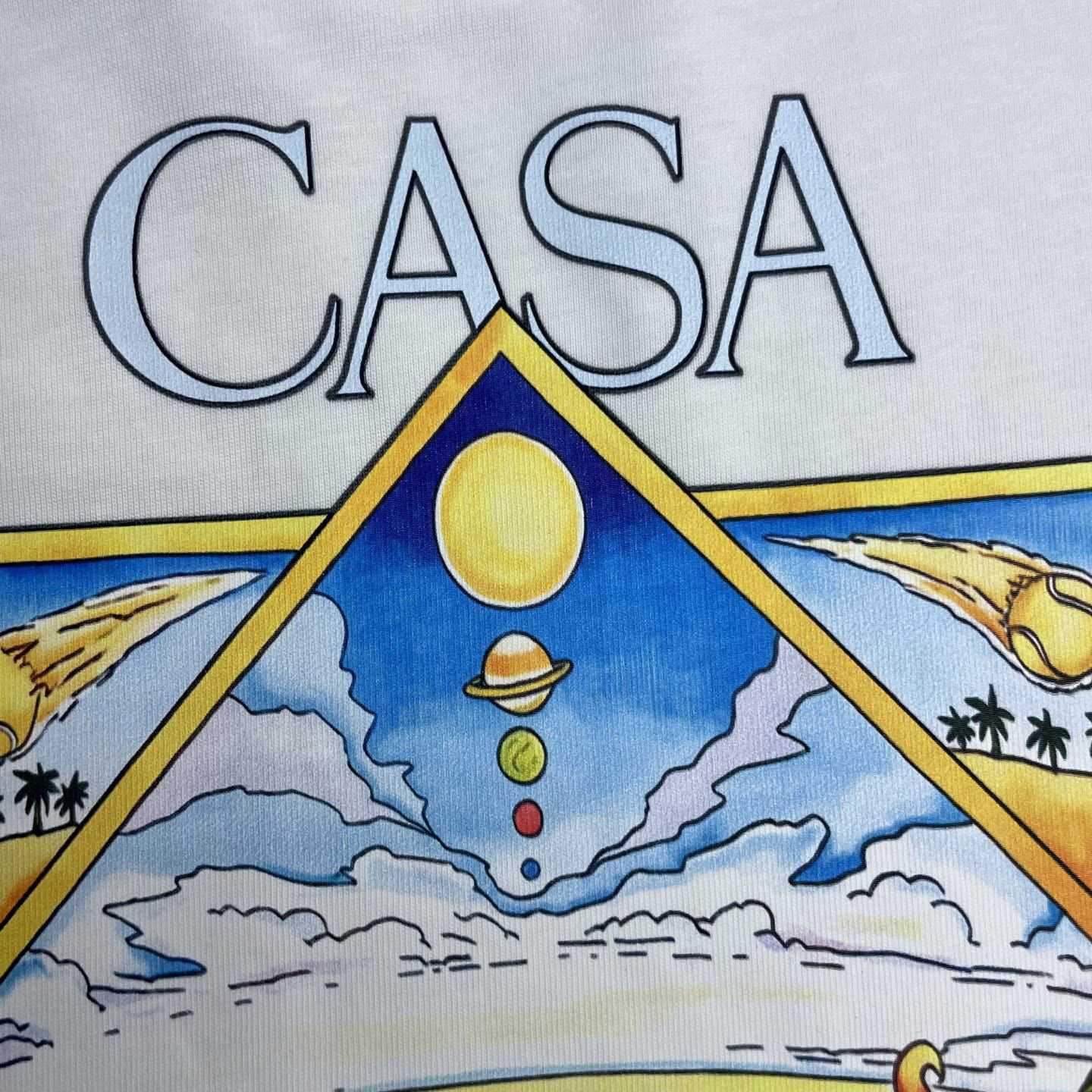Casablanca Tennis Landscape Classic T-Shirt 'White' C1145 - DesignerGu