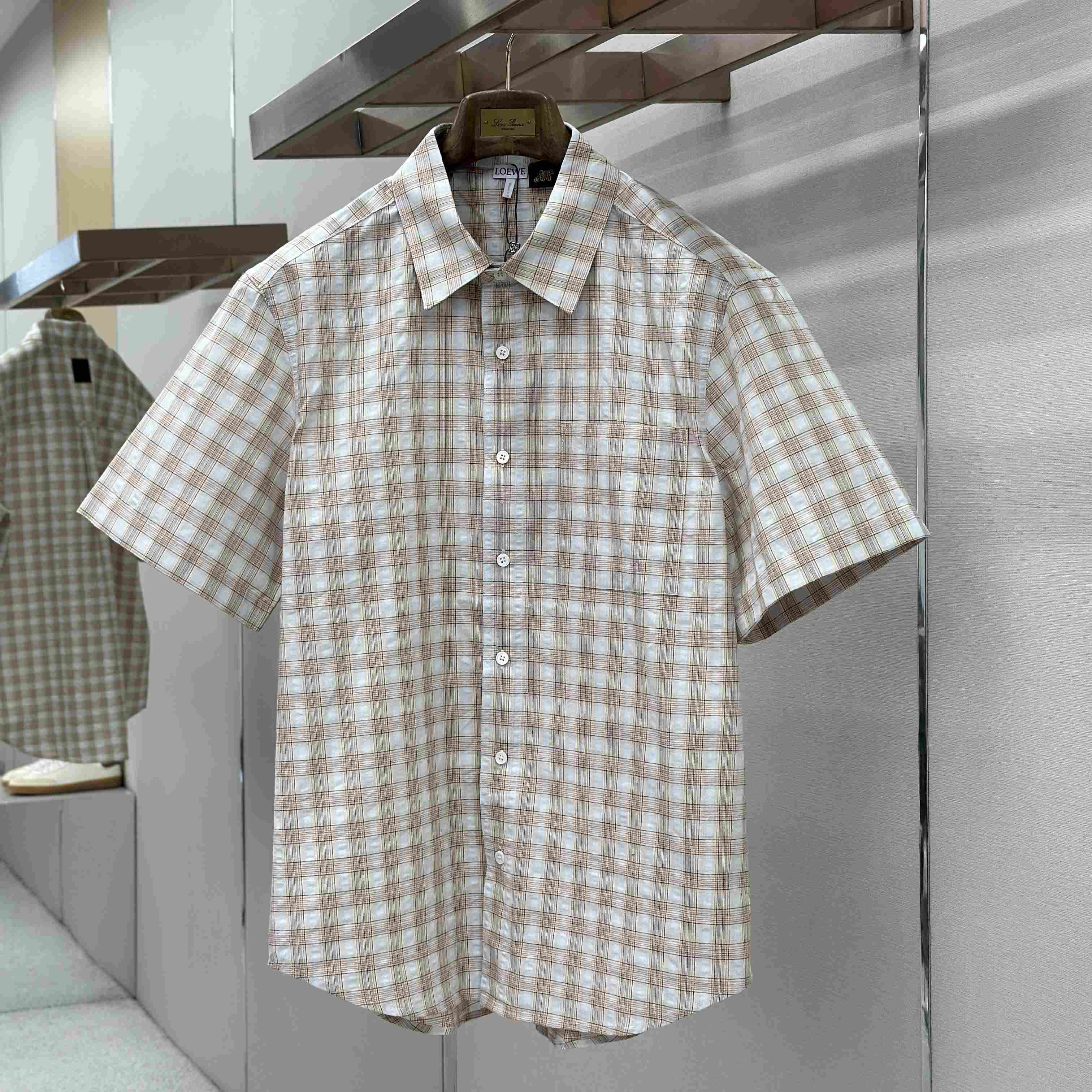 Loewe Short Sleeve Shirt In Cotton - DesignerGu