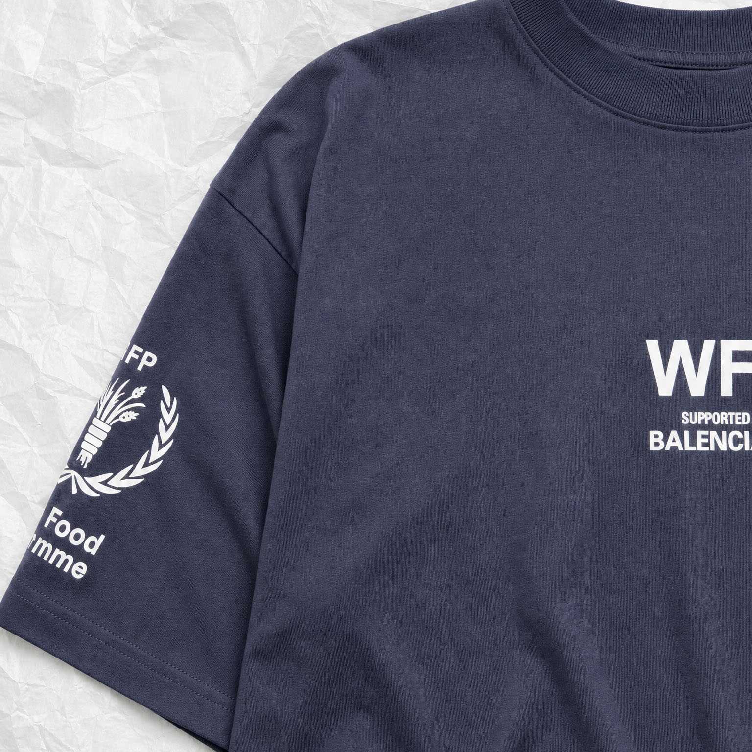 Balenciaga Wfp Medium Fit T-shirt In Navy - DesignerGu