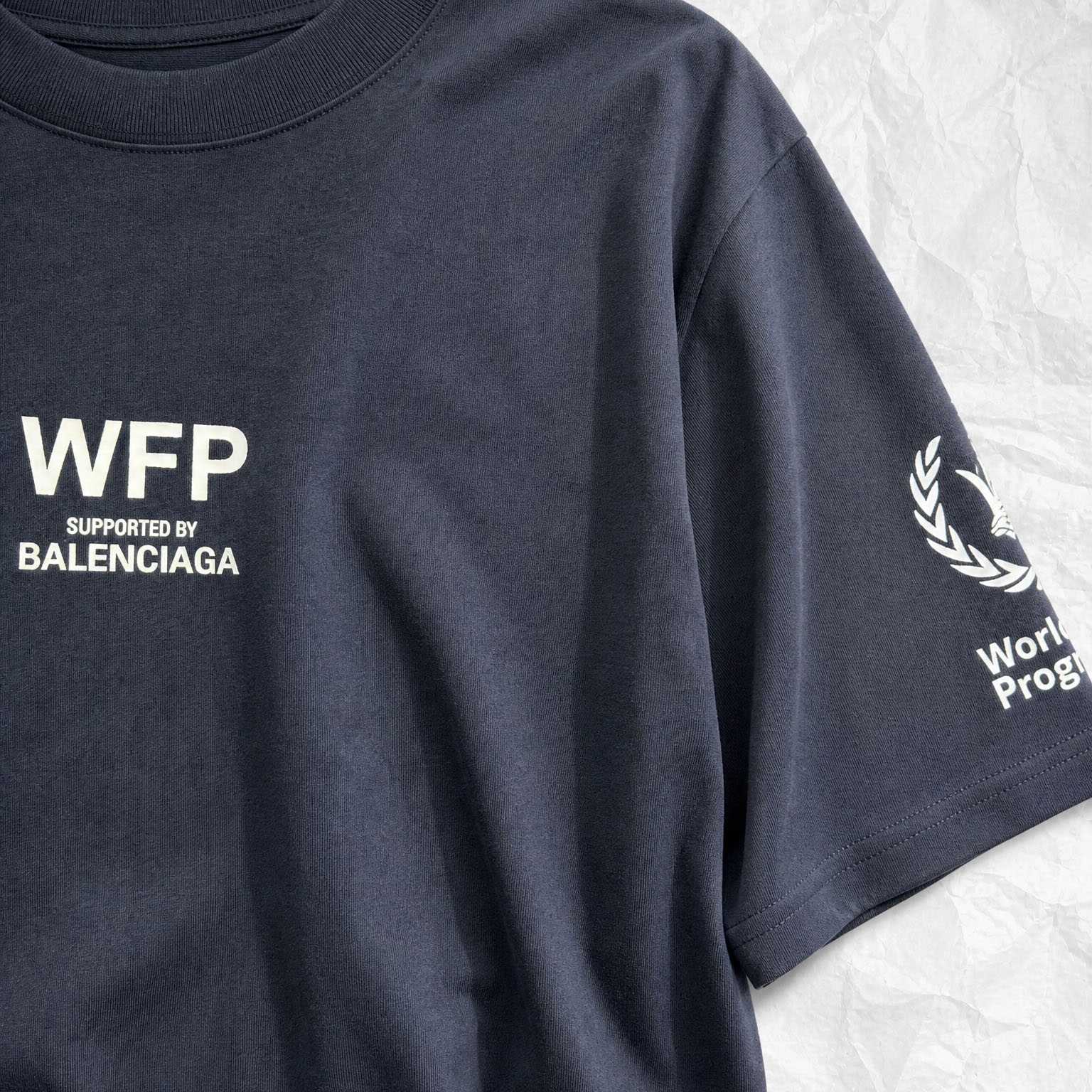 Balenciaga Wfp Medium Fit T-shirt In Navy - DesignerGu