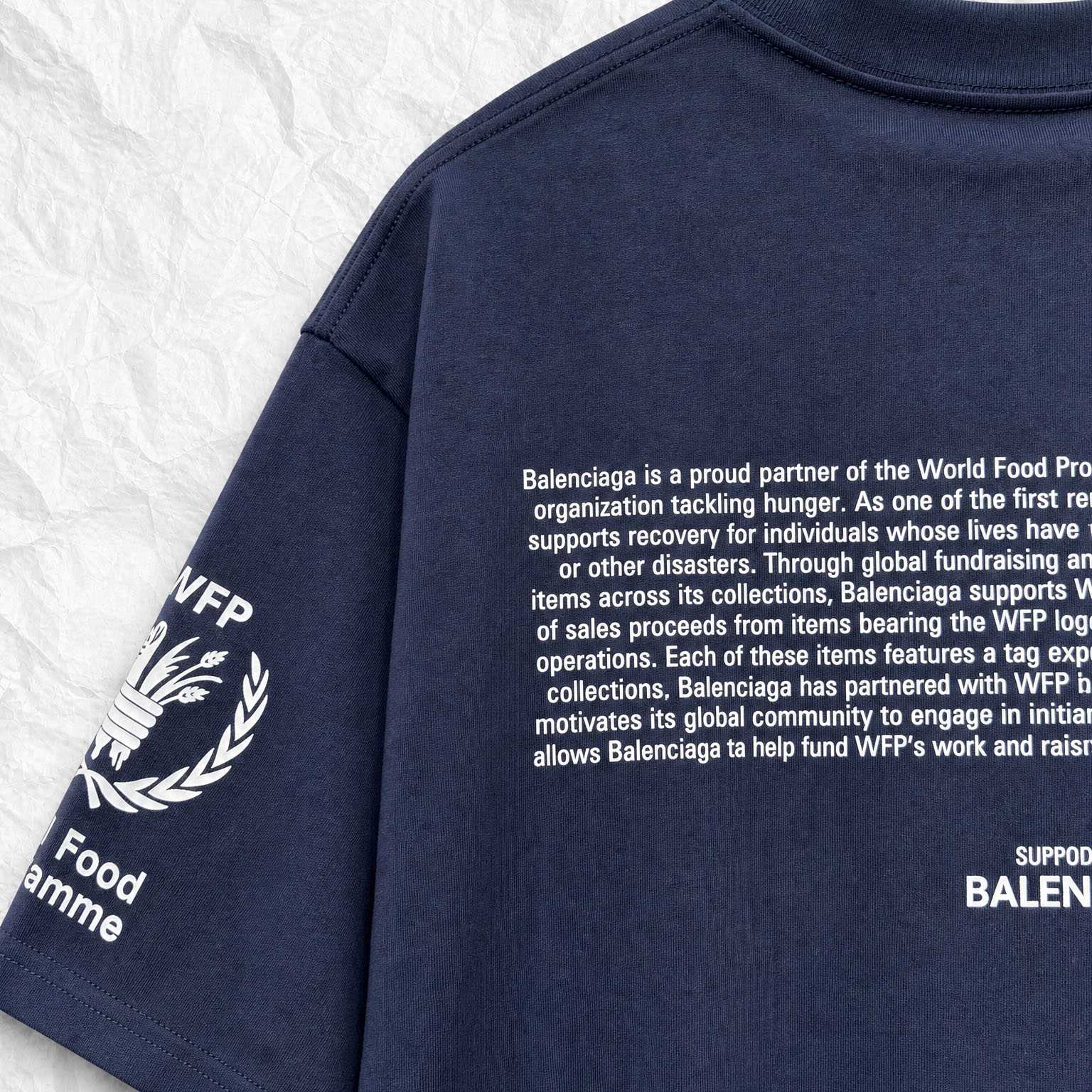 Balenciaga Wfp Medium Fit T-shirt In Navy - DesignerGu
