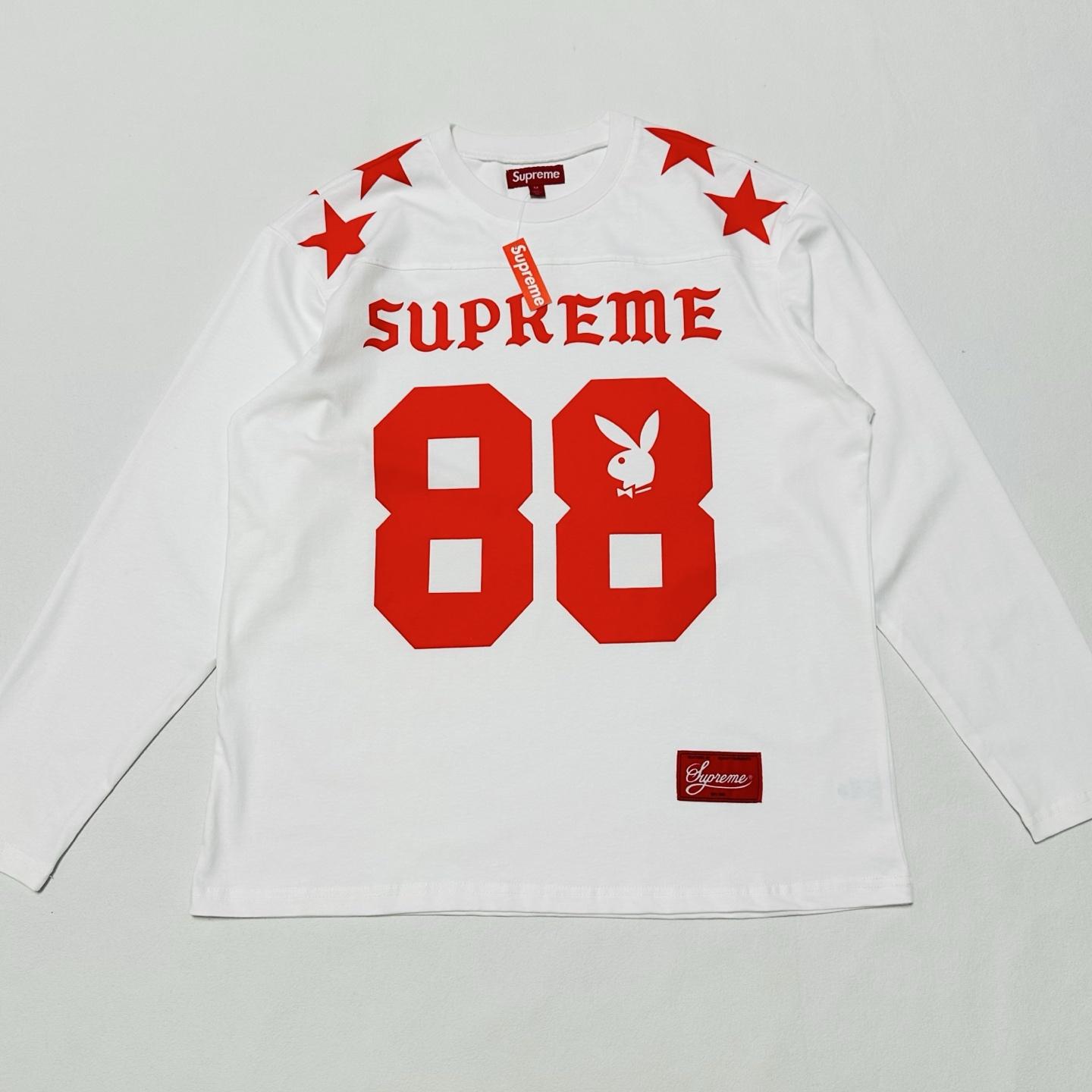 Supreme x Playboy Long-Sleeve Top 'White' - DesignerGu