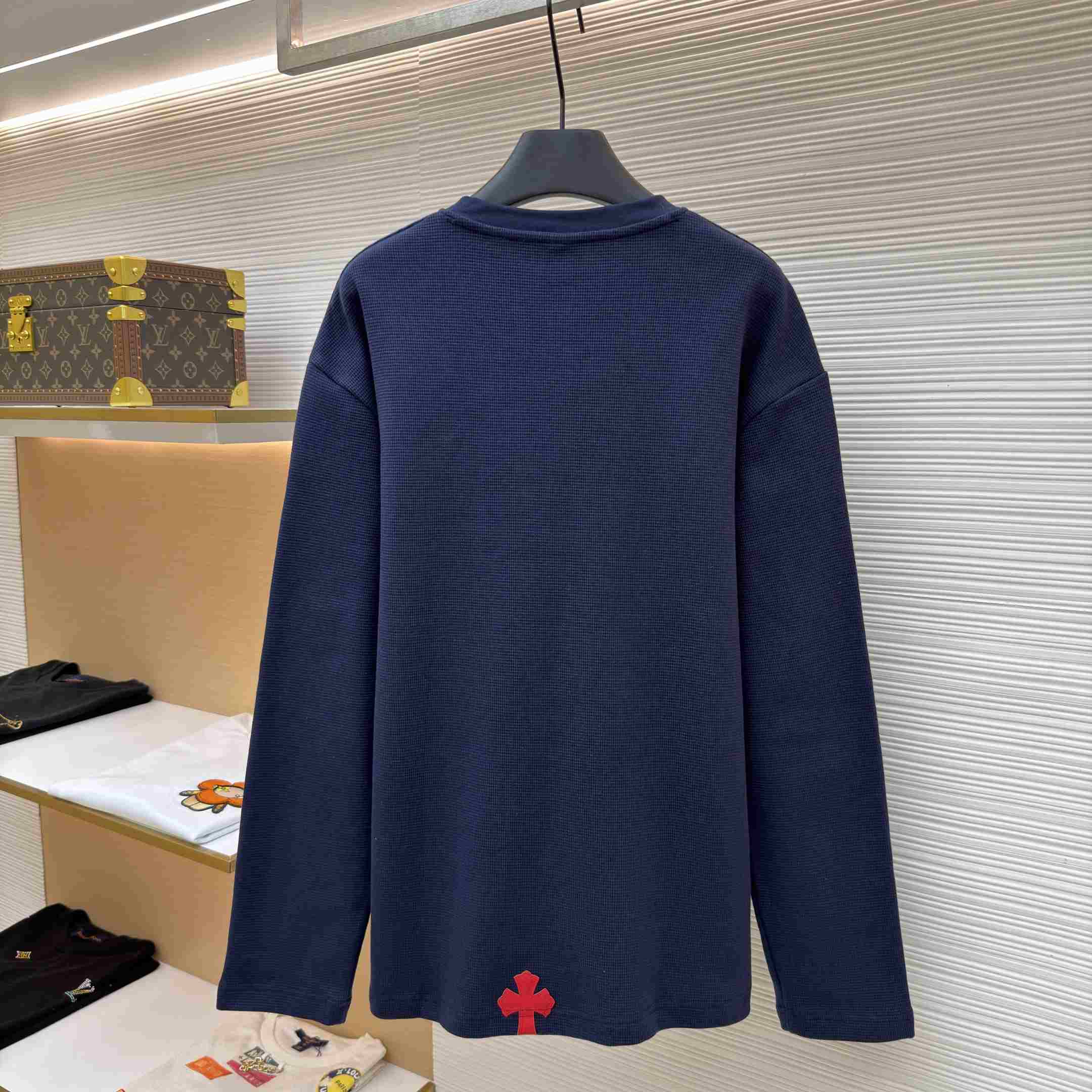 Chrome Hearts Waffle Henley Collar Long Sleeves - DesignerGu