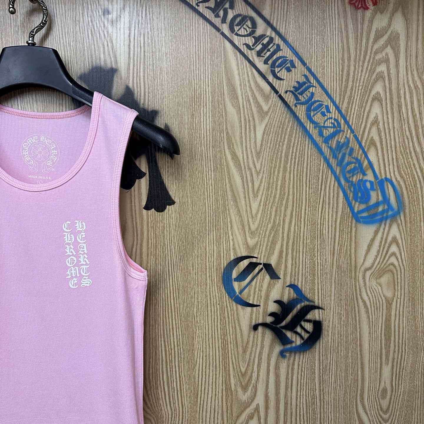 Chrome Hearts T Bar Rib Tank 'Pink' - DesignerGu