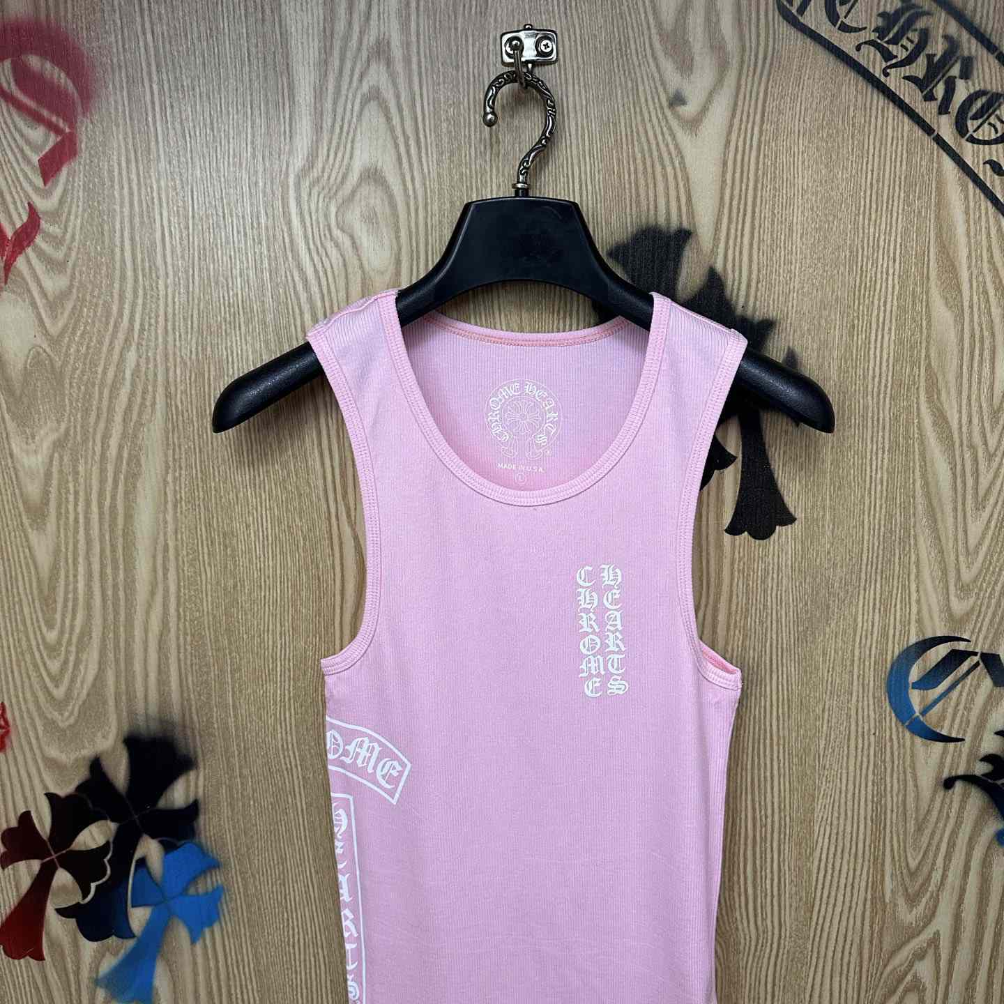 Chrome Hearts T Bar Rib Tank 'Pink' - DesignerGu