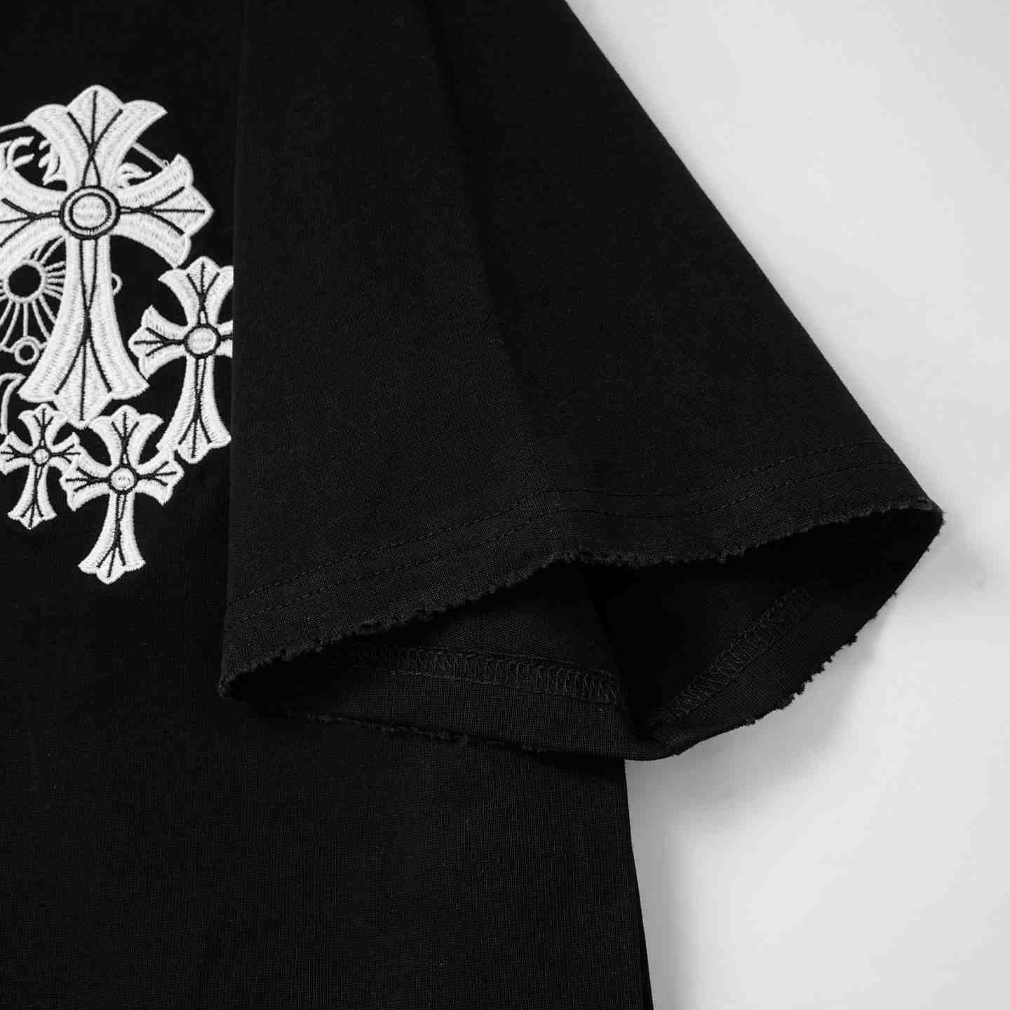 Chrome Hearts Cotton Cross Stitch T-Shirt 'Black' - DesignerGu