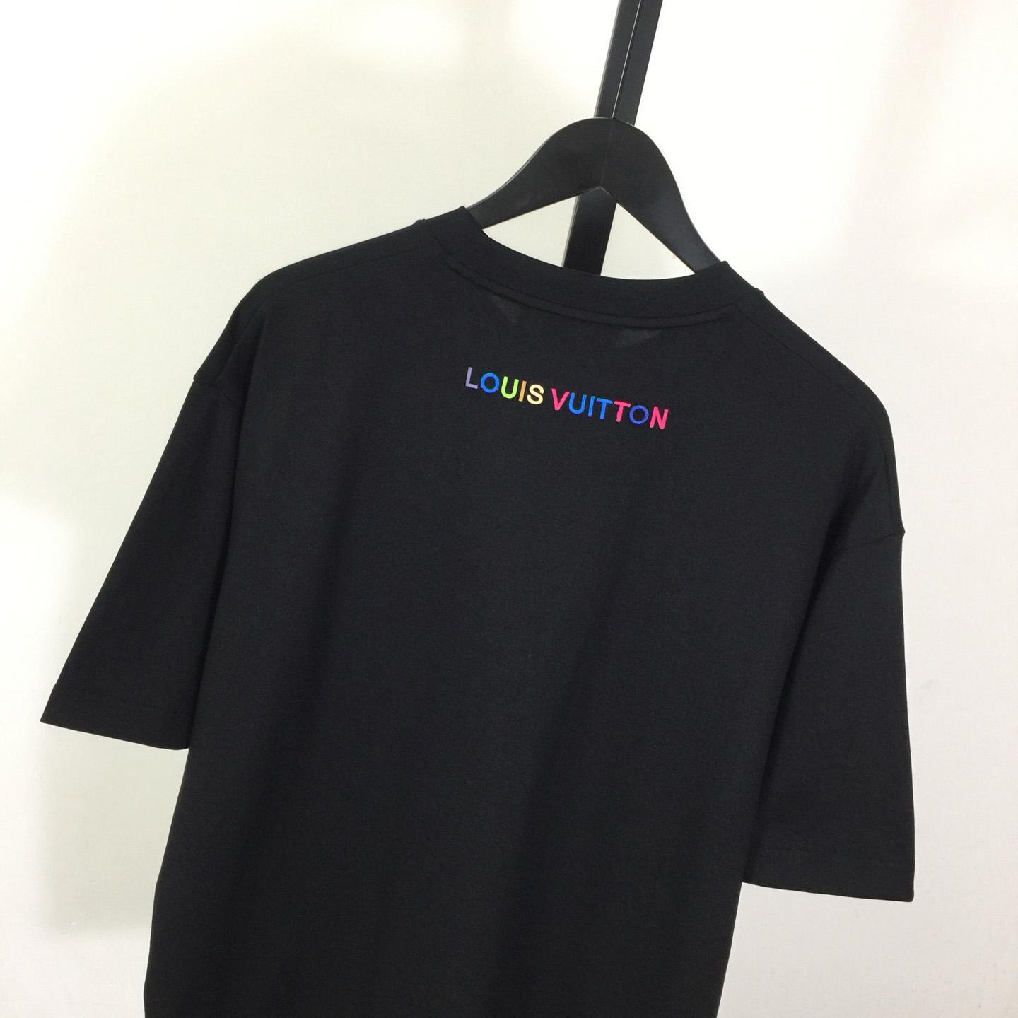 Louis Vuitton Logo Cotton T-Shirt  - DesignerGu