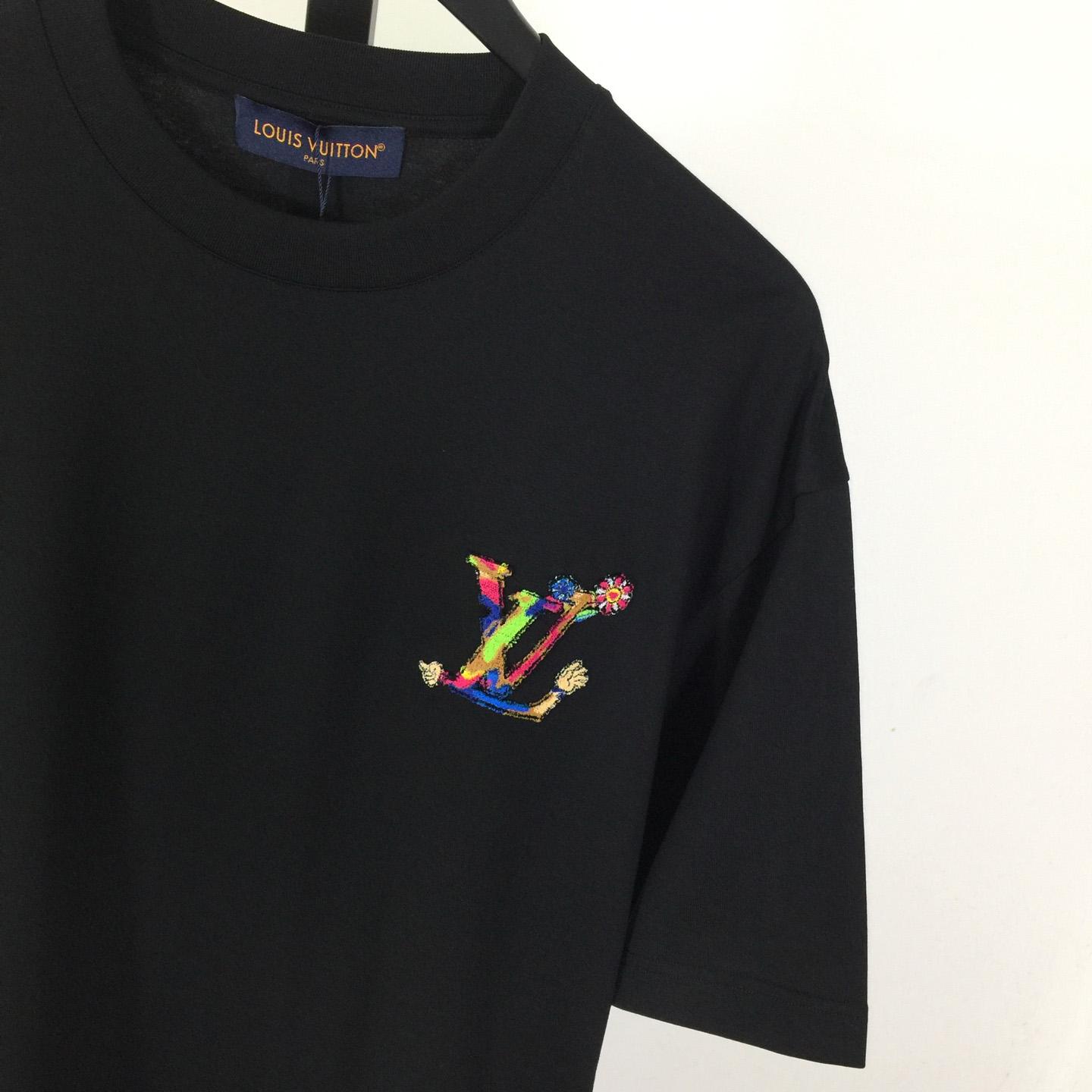 Louis Vuitton Logo Cotton T-Shirt  - DesignerGu