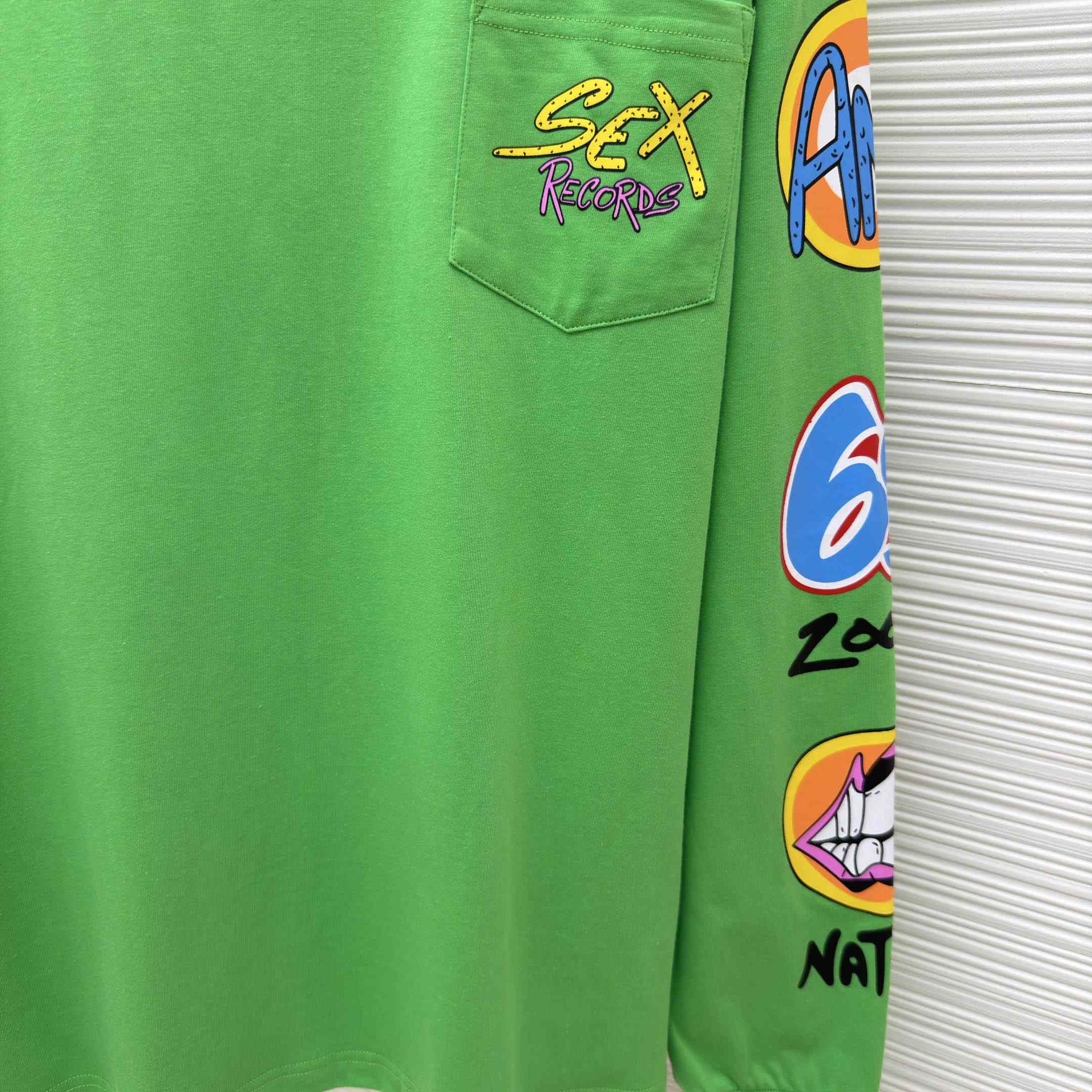 Chrome Hearts x Matty Boy Sex Records Long-Sleeve T-Shirt 'Green' - DesignerGu