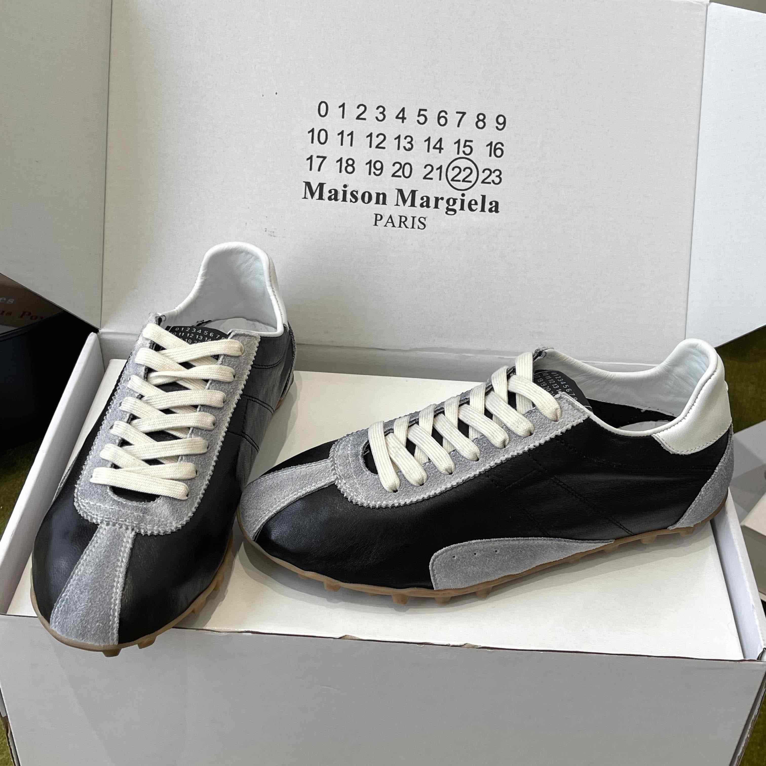 Maison Margiela Black Sprinters Sneakers - DesignerGu
