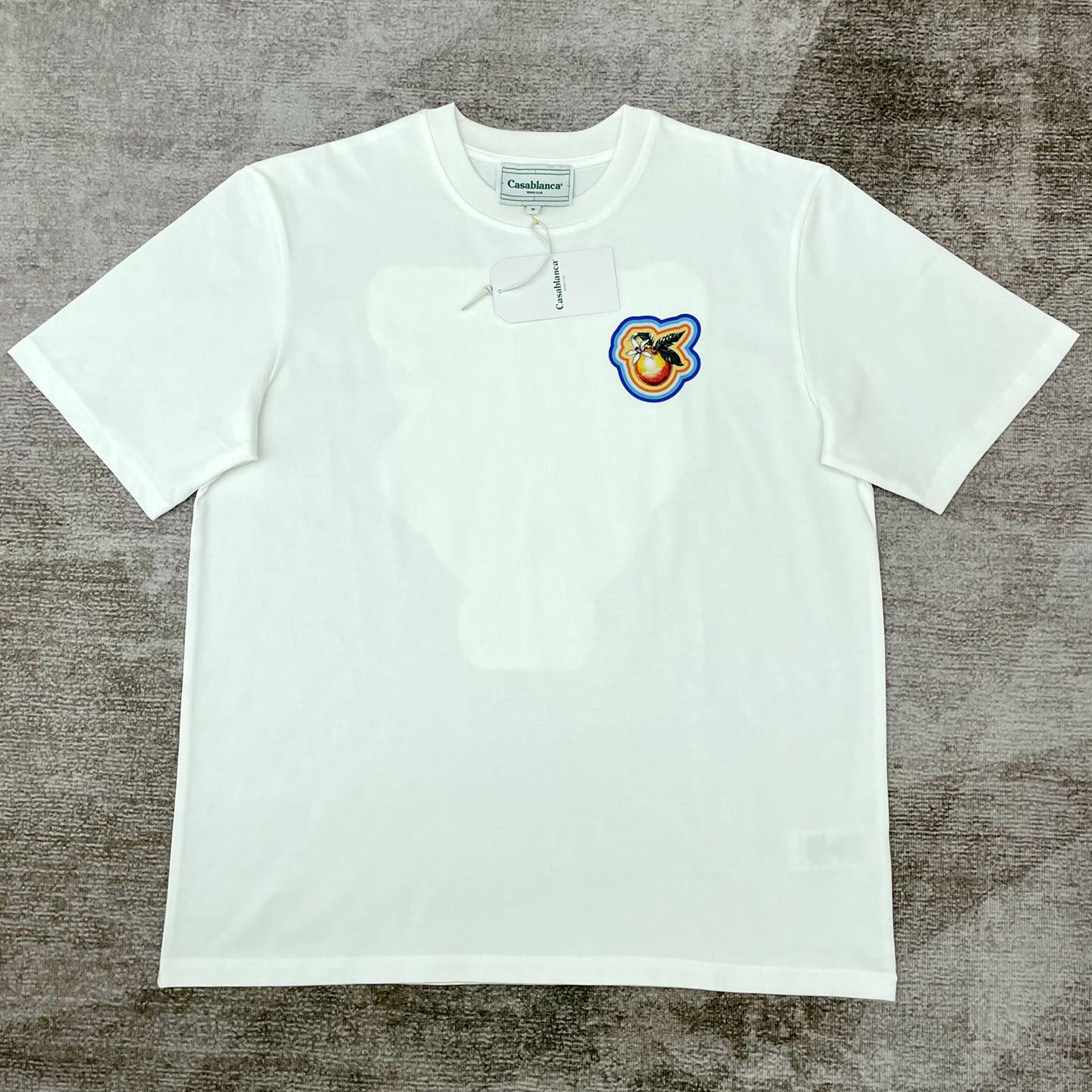 Casablanca Radiating Orange Printed Tee 'White' C494 - DesignerGu