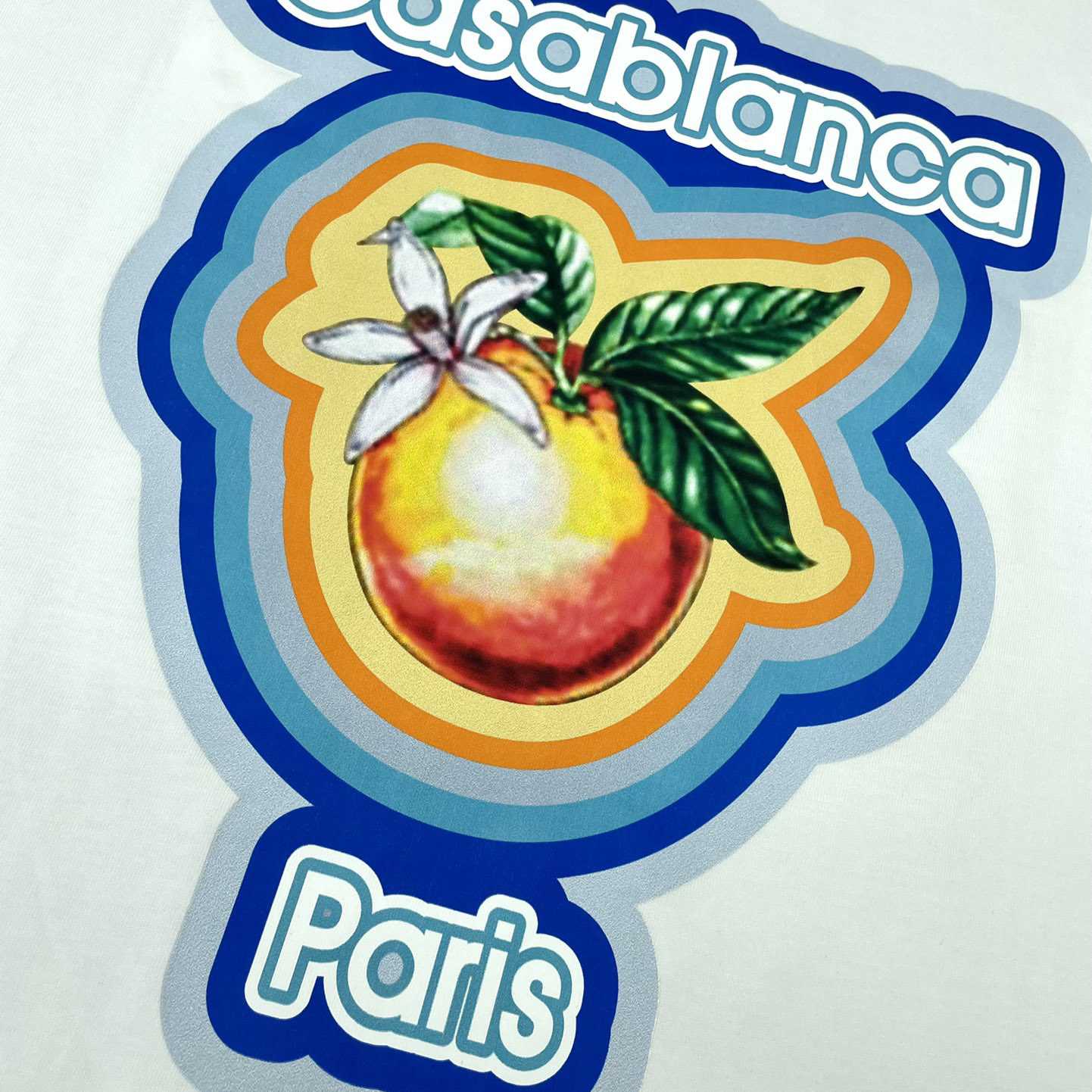 Casablanca Radiating Orange Printed Tee 'White' C494 - DesignerGu