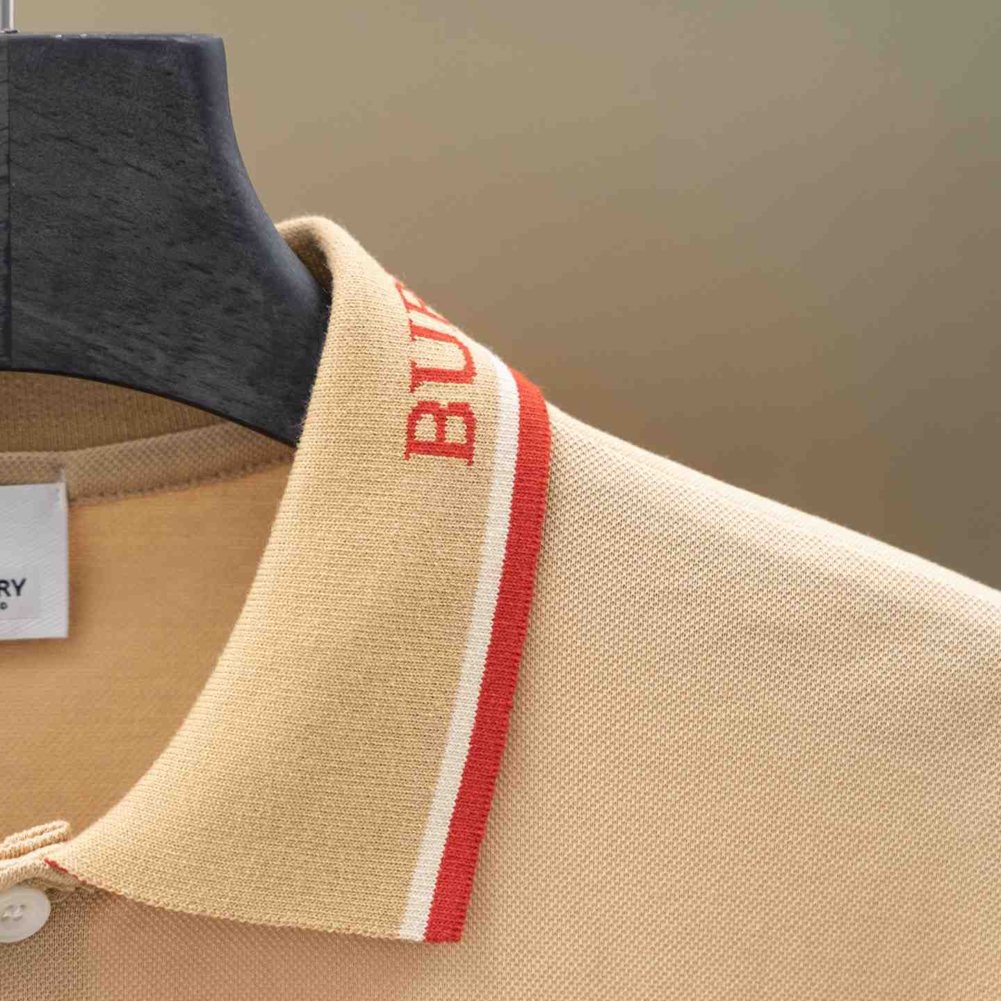 Burberry Logo Collar Cotton Polo Shirt - DesignerGu