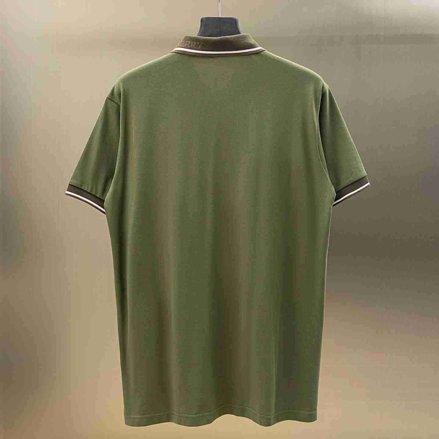 Burberry Logo Collar Cotton Polo Shirt - DesignerGu