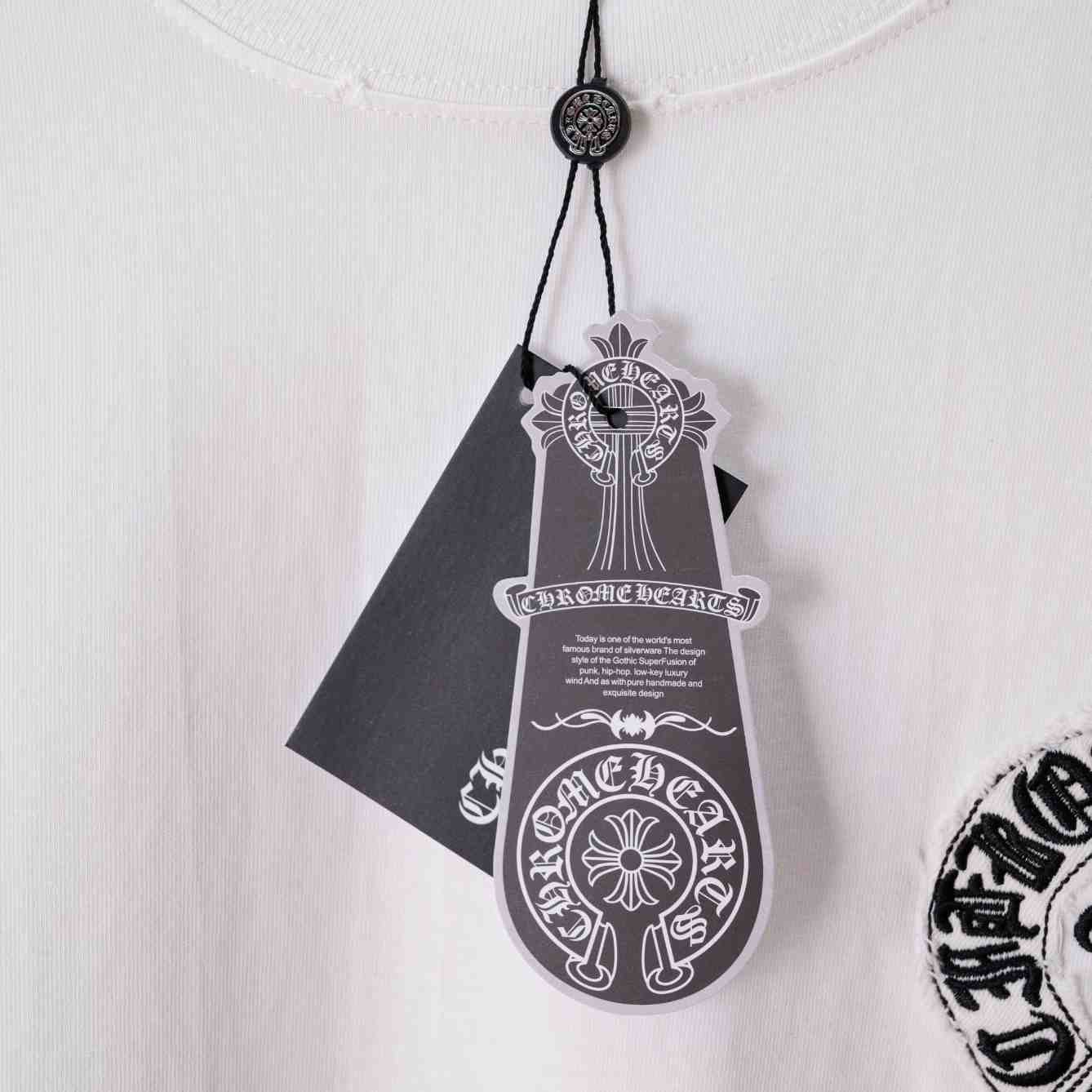 Chrome Hearts Cotton Cross Stitch Logo T-Shirt 'White' - DesignerGu