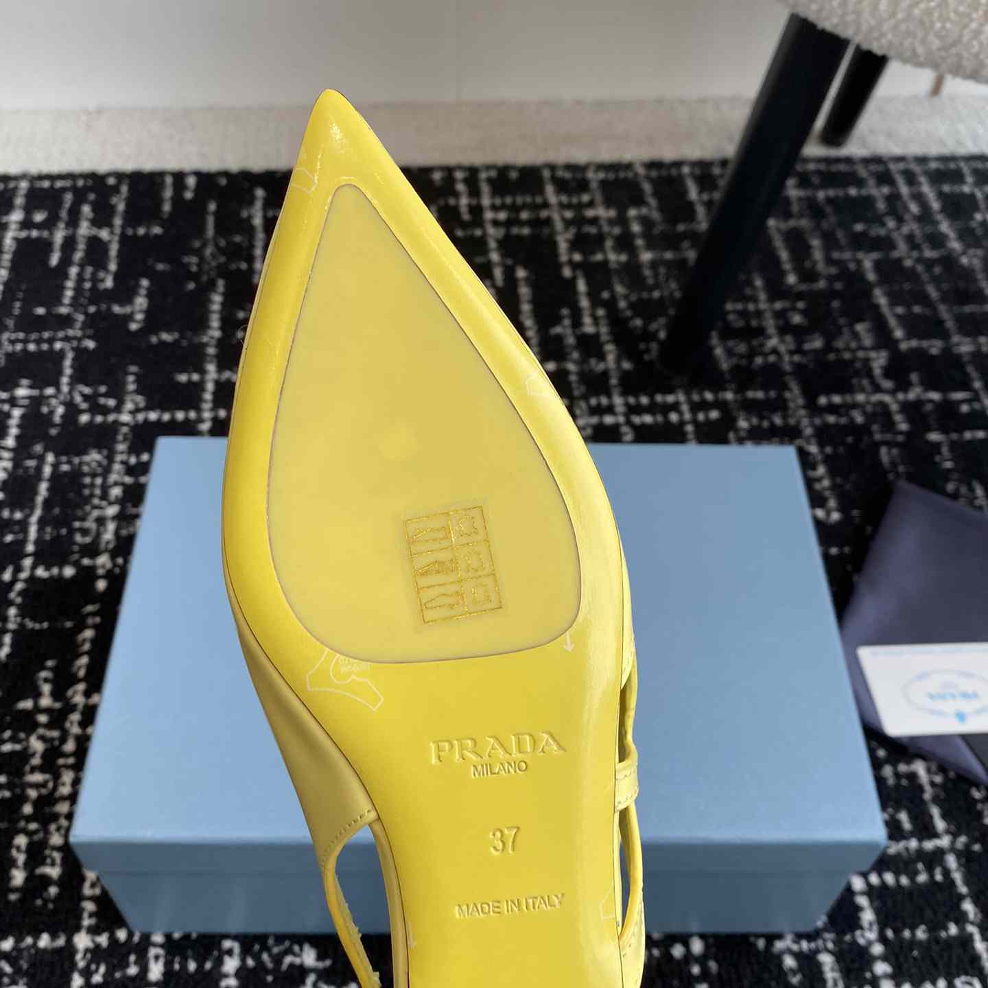 Prada Leather Cutout Ballerina Shoes - DesignerGu