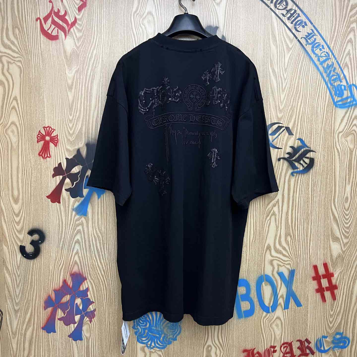 Chrome Hearts Embroidered Letter Logo T-Shirt 'Black' - DesignerGu