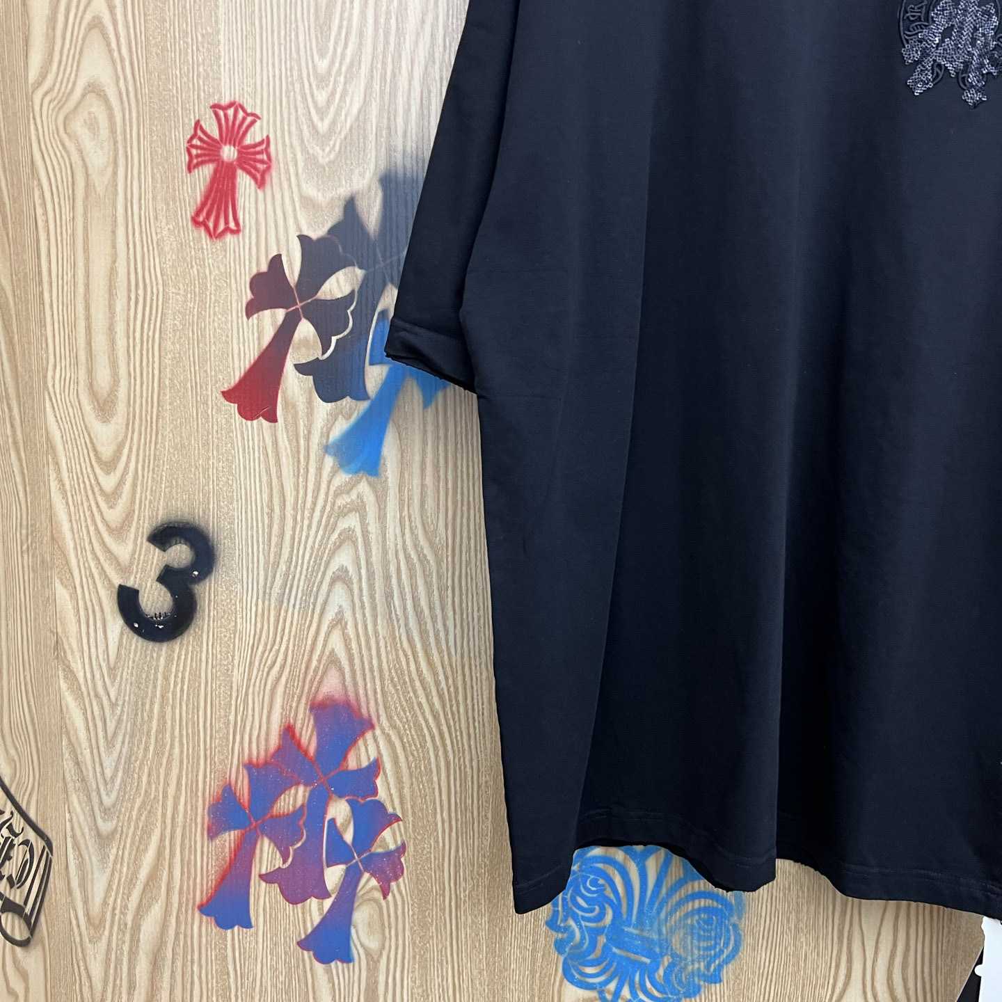 Chrome Hearts Embroidered Letter Logo T-Shirt 'Black' - DesignerGu