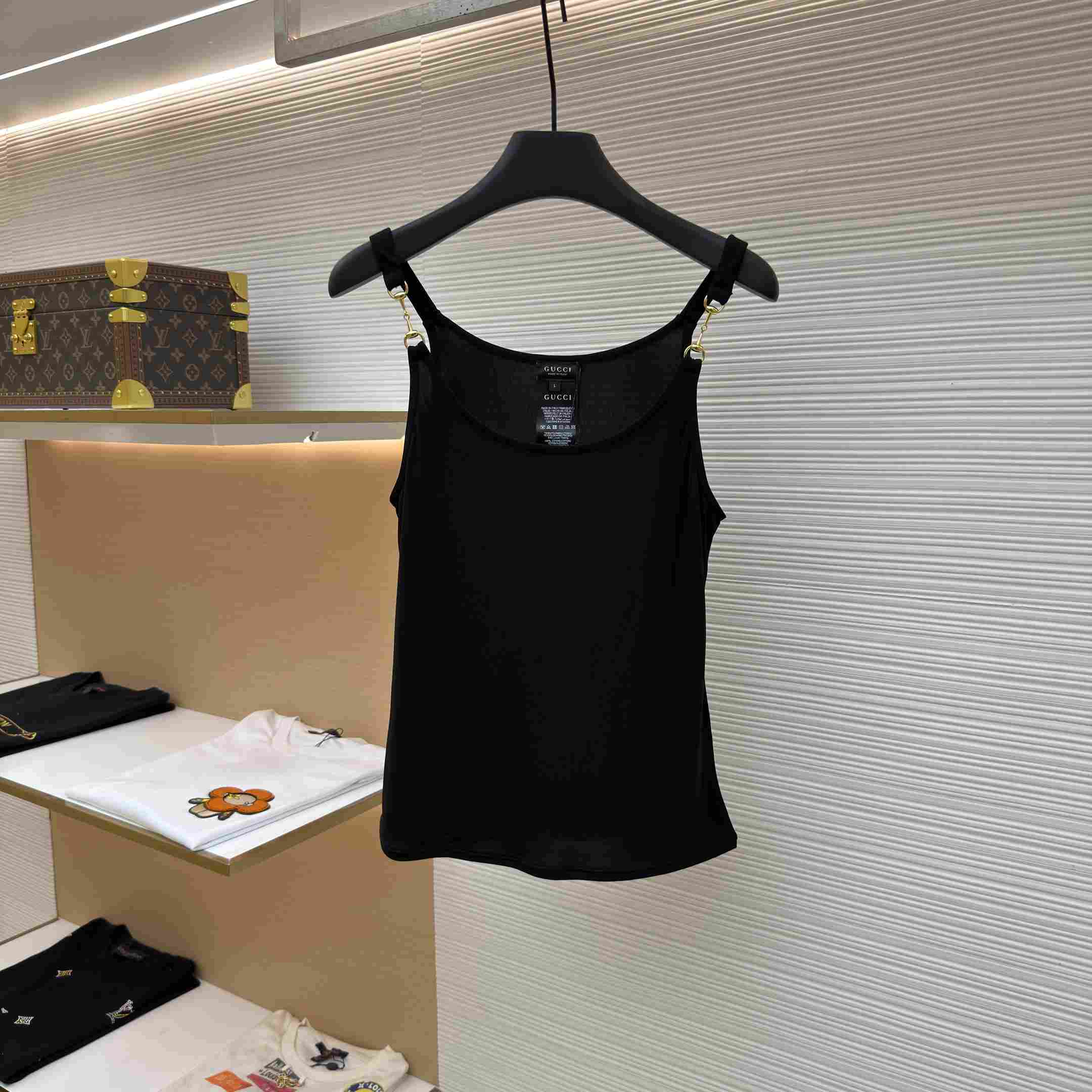 Gucci Viscose Crêpe Jersey Top With Horsebit - DesignerGu