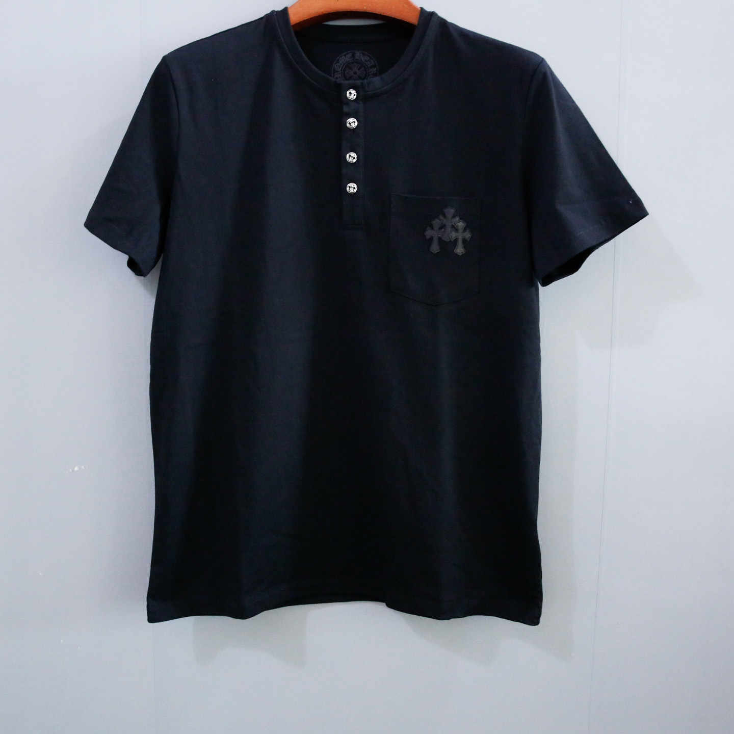 Chrome Hearts Henley Cross Patch T-Shirt - DesignerGu