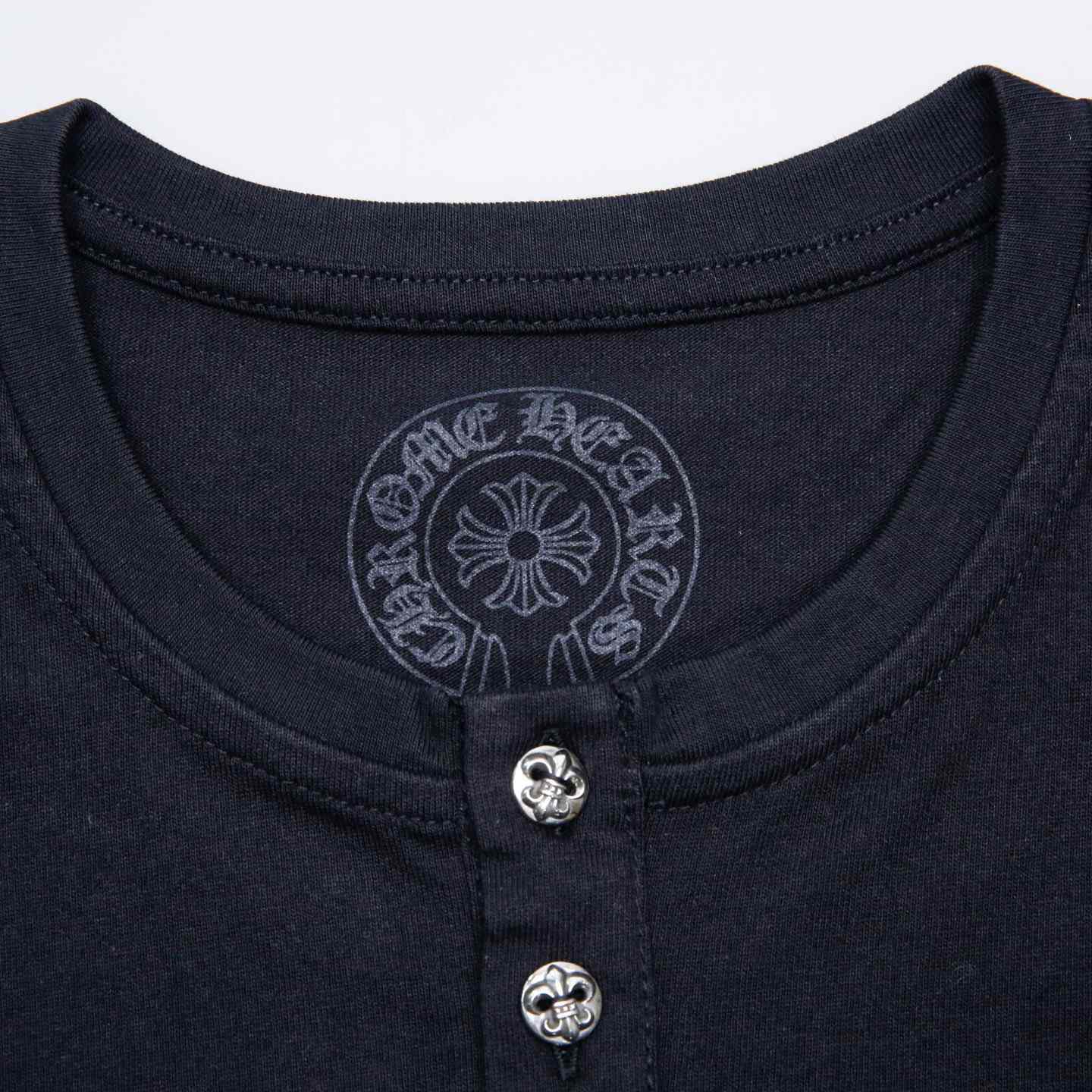 Chrome Hearts Henley Cross Patch T-Shirt - DesignerGu