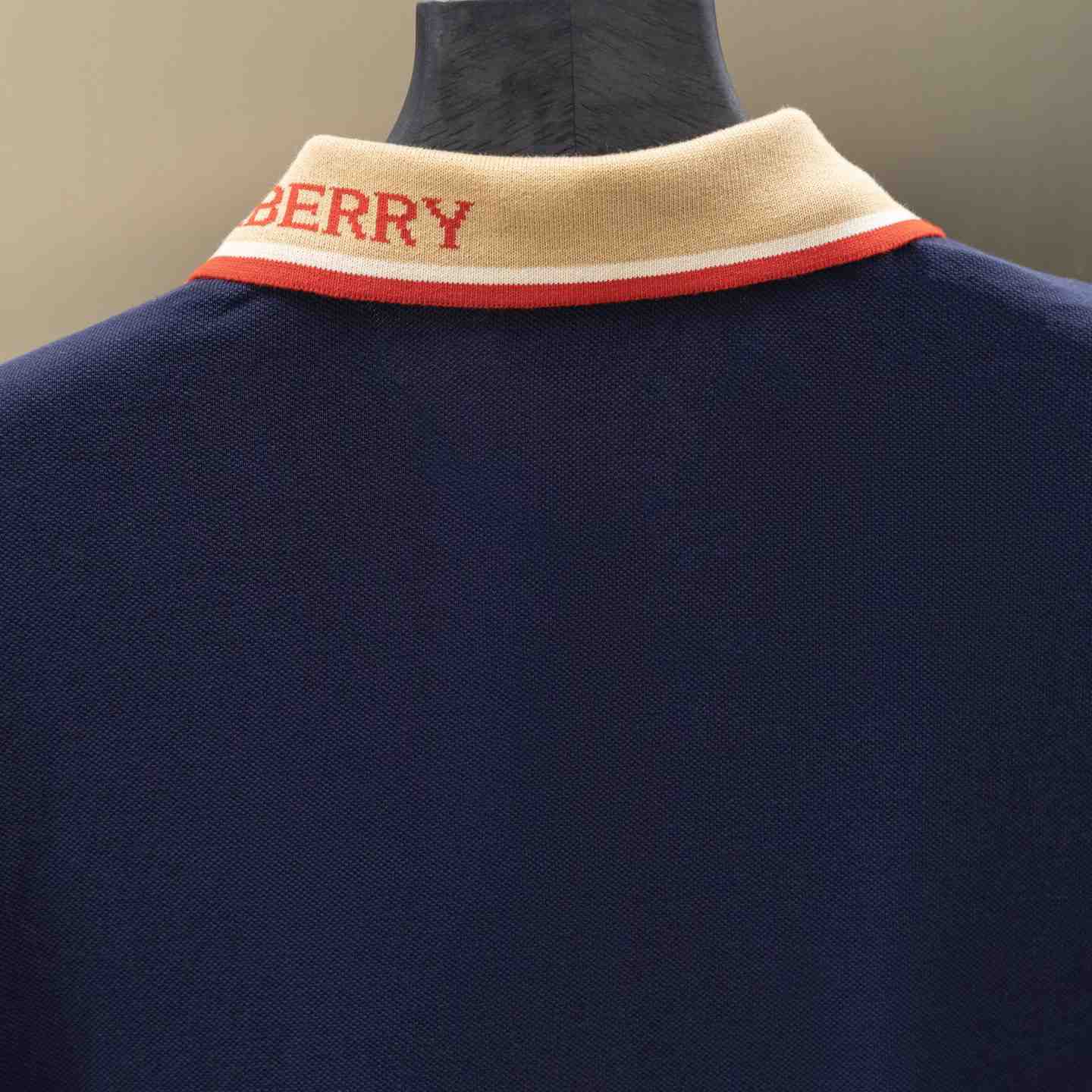 Burberry Logo Collar Cotton Polo Shirt - DesignerGu