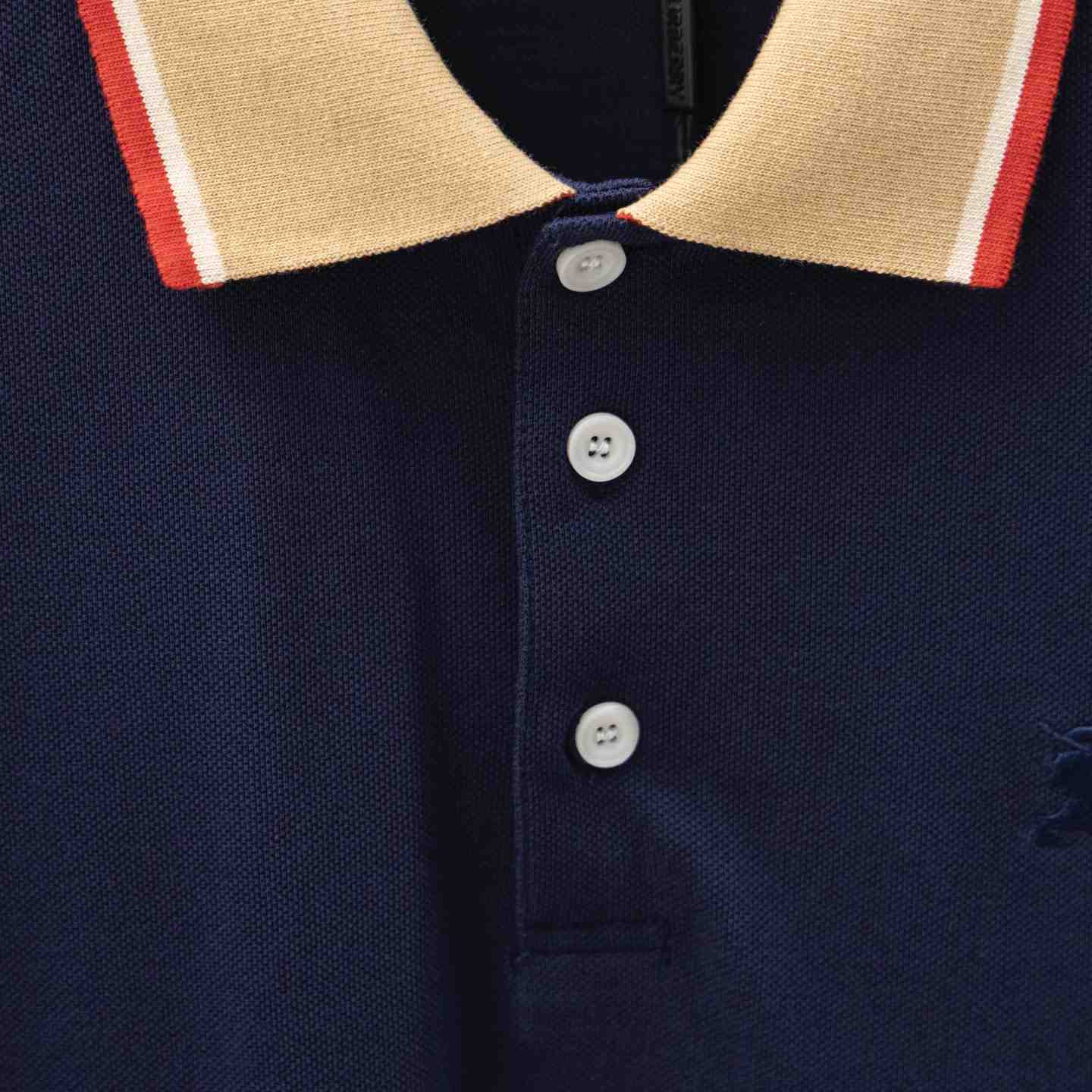 Burberry Logo Collar Cotton Polo Shirt - DesignerGu