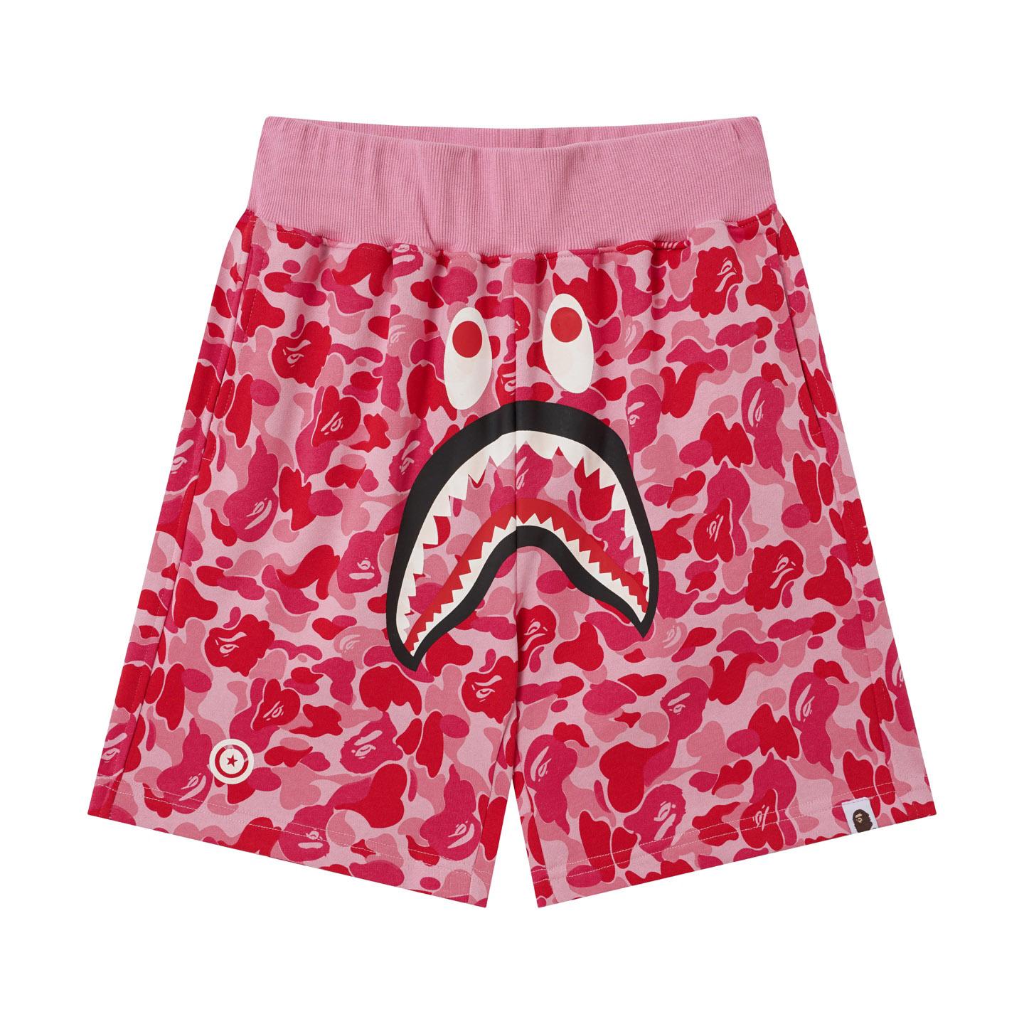 Bape Camo Shark Track Shorts - DesignerGu