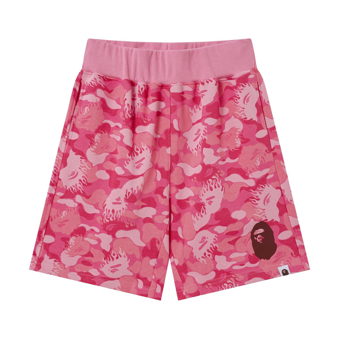 Bape Fire Camo Sweat Shorts - DesignerGu