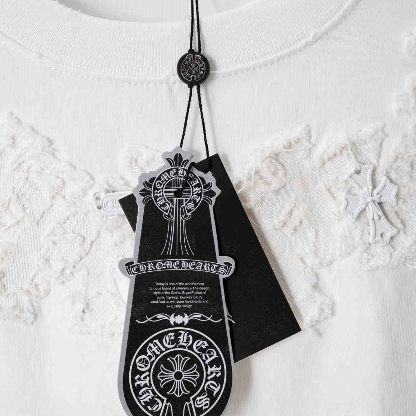 Chrome Hearts Cotton Cross Stitch T-Shirt 'White' - DesignerGu