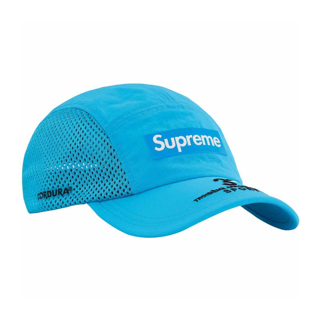 Supreme Mesh Side Panel Camp Cap 'Cyan' - DesignerGu
