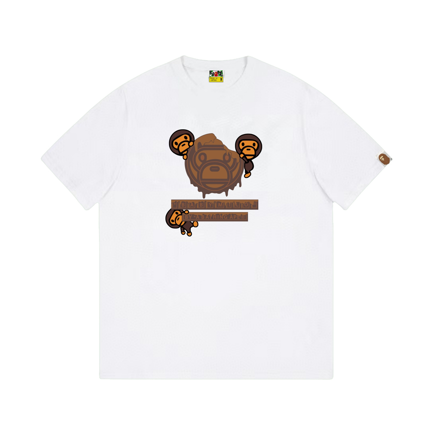 Bape Valentine Chocolate Baby Milo Tee 'White' - DesignerGu