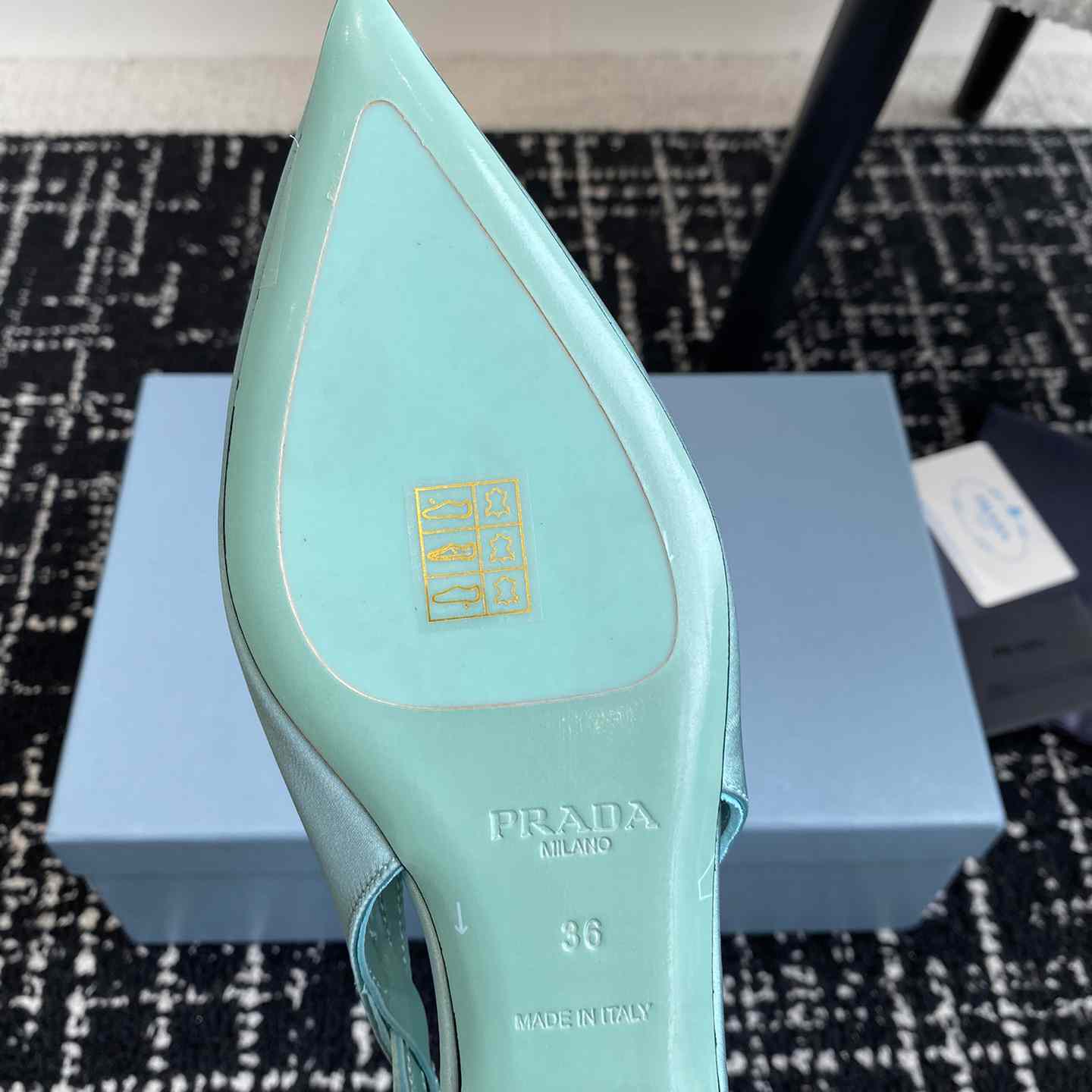 Prada Satin Crystal Embellishments Ballet Flats - DesignerGu
