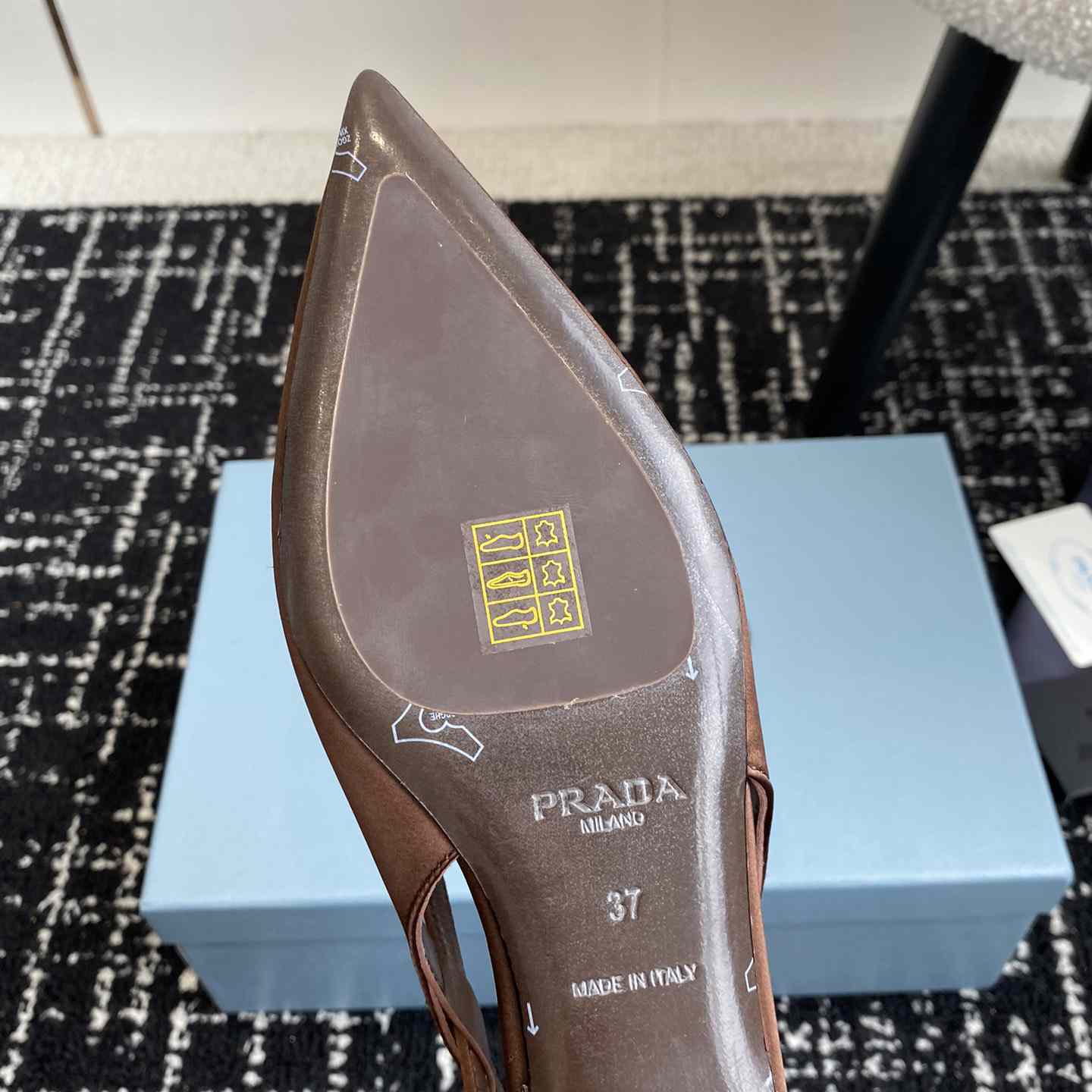 Prada Satin Crystal Embellishments Ballet Flats - DesignerGu