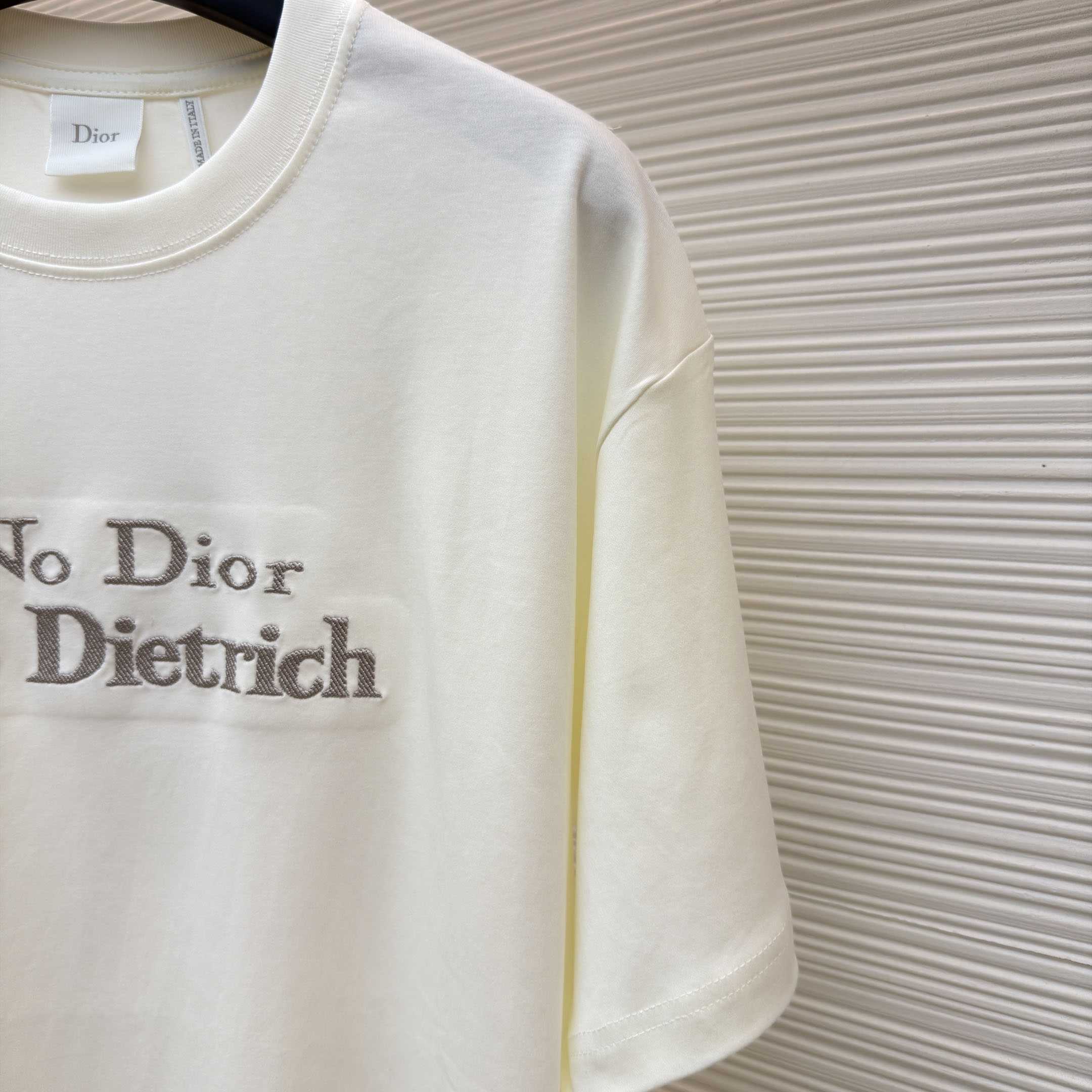 Dior T-shirt Met Borduursel, Relaxed-Fit - DesignerGu