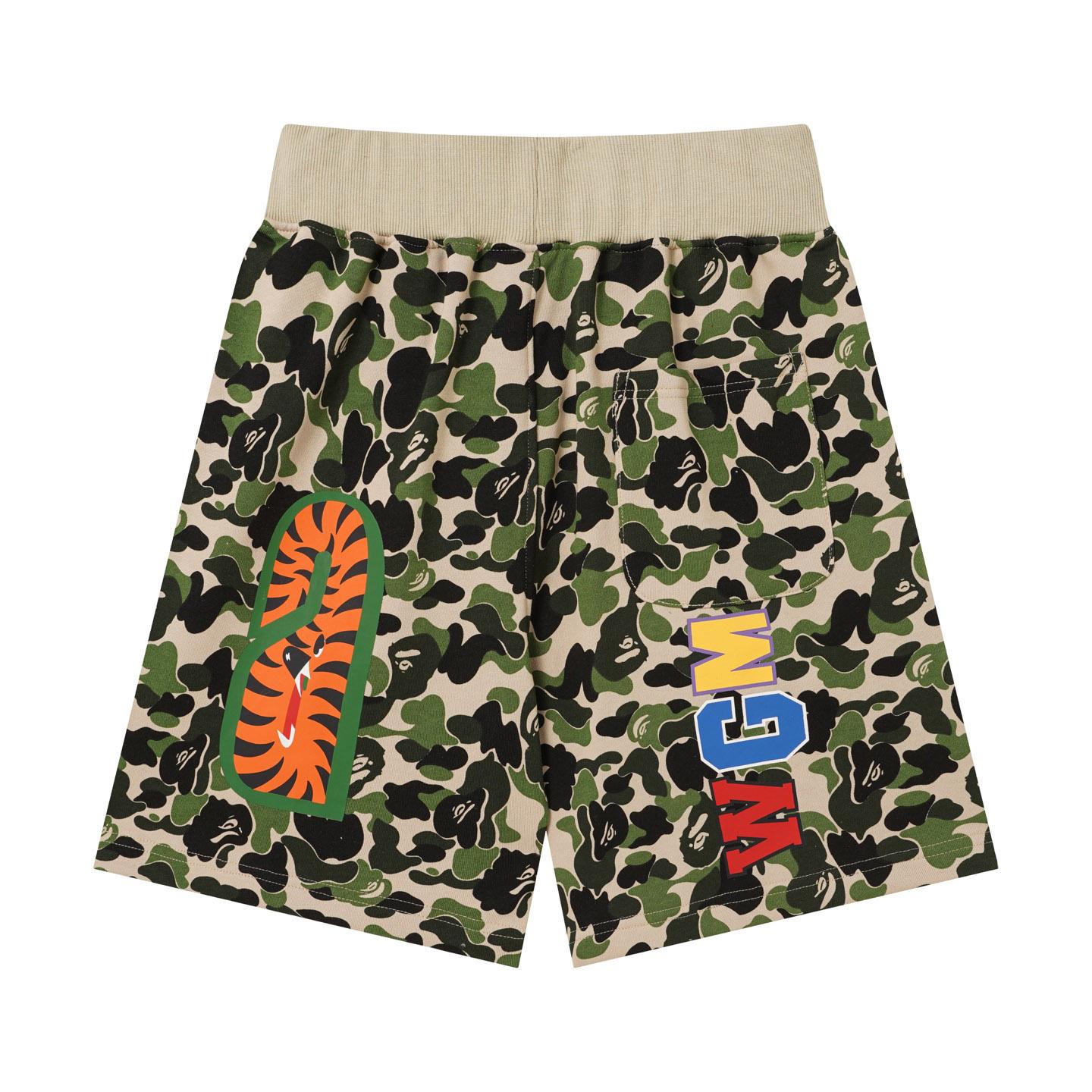 Bape Camo Shark Track Shorts - DesignerGu