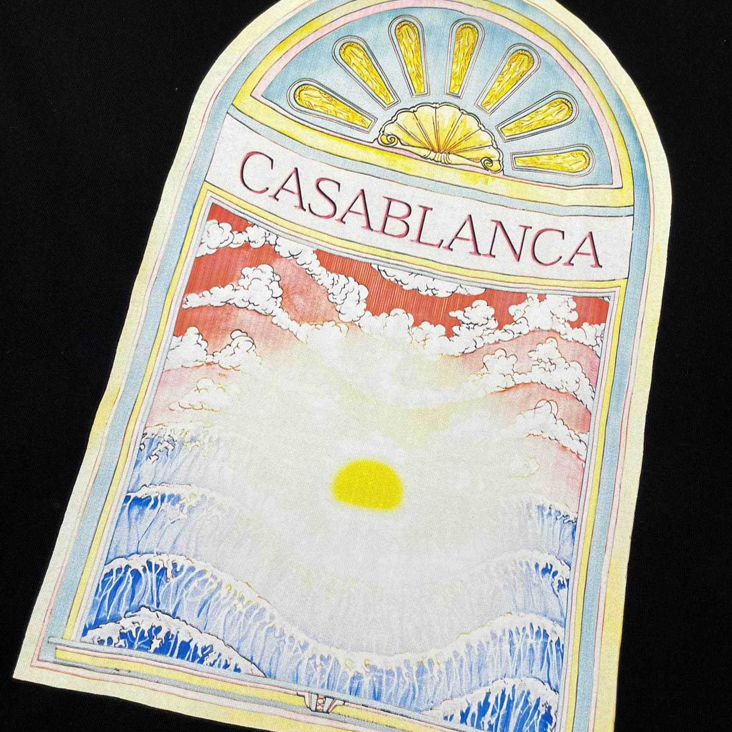Casablanca Cotton Sunrise Print T-Shirt C469 - DesignerGu