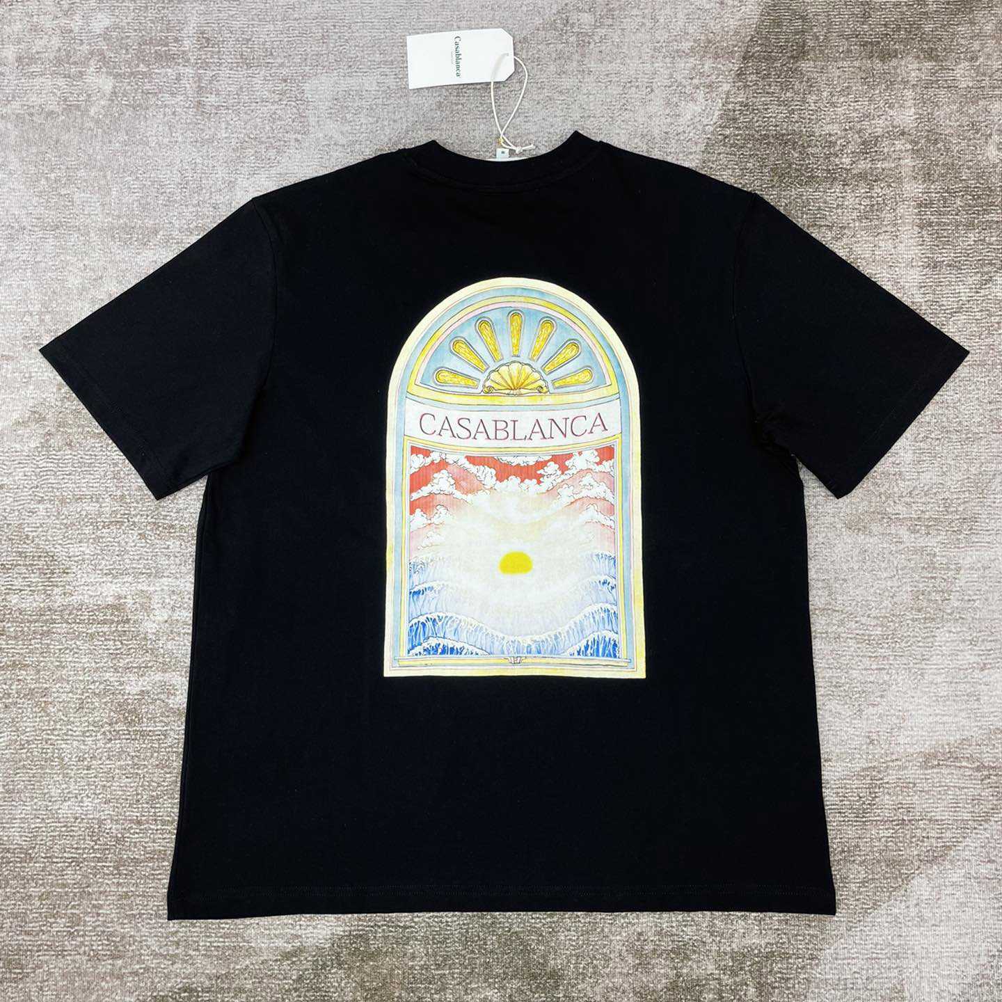 Casablanca Cotton Sunrise Print T-Shirt C469 - DesignerGu