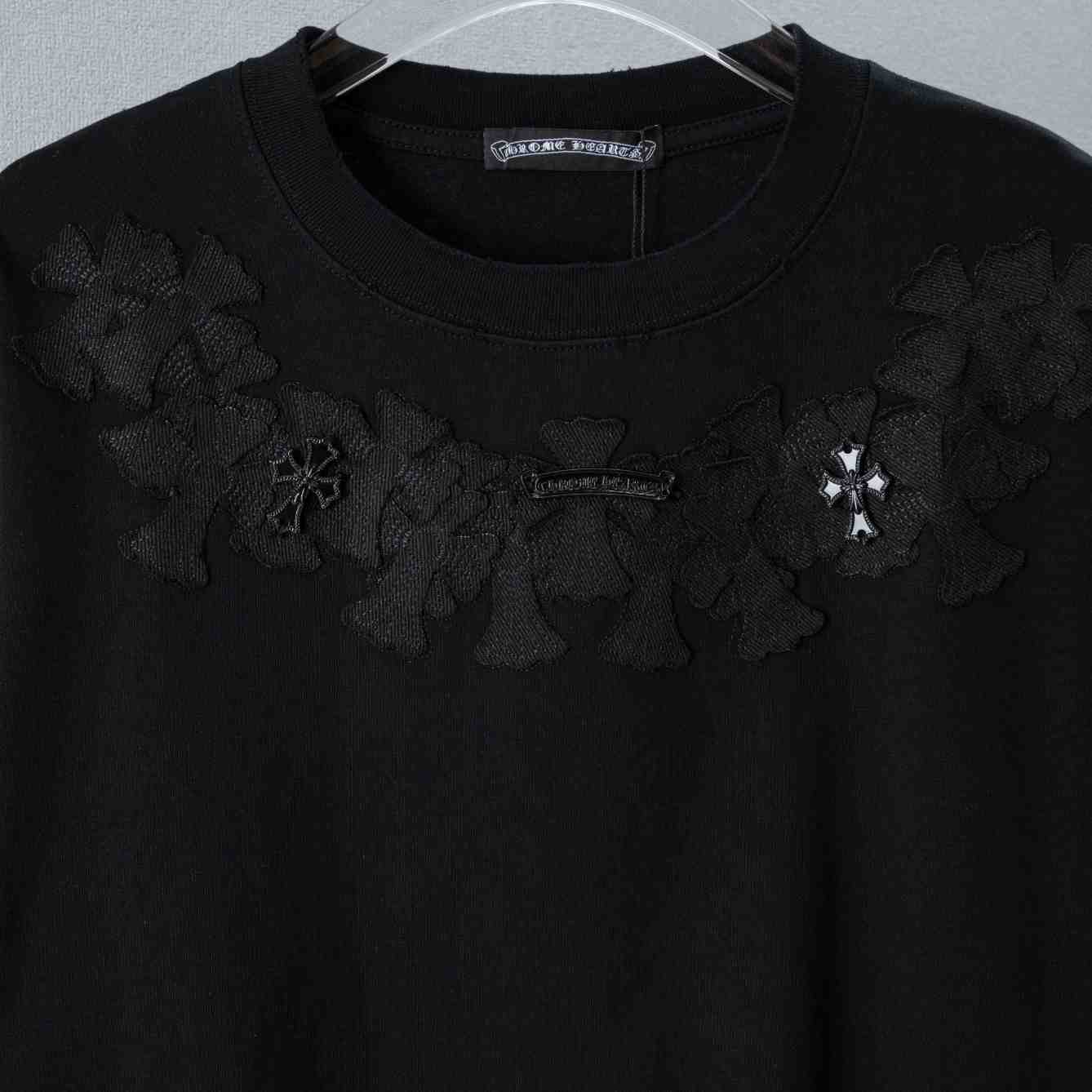 Chrome Hearts Cotton Cross Stitch T-Shirt 'Black' - DesignerGu