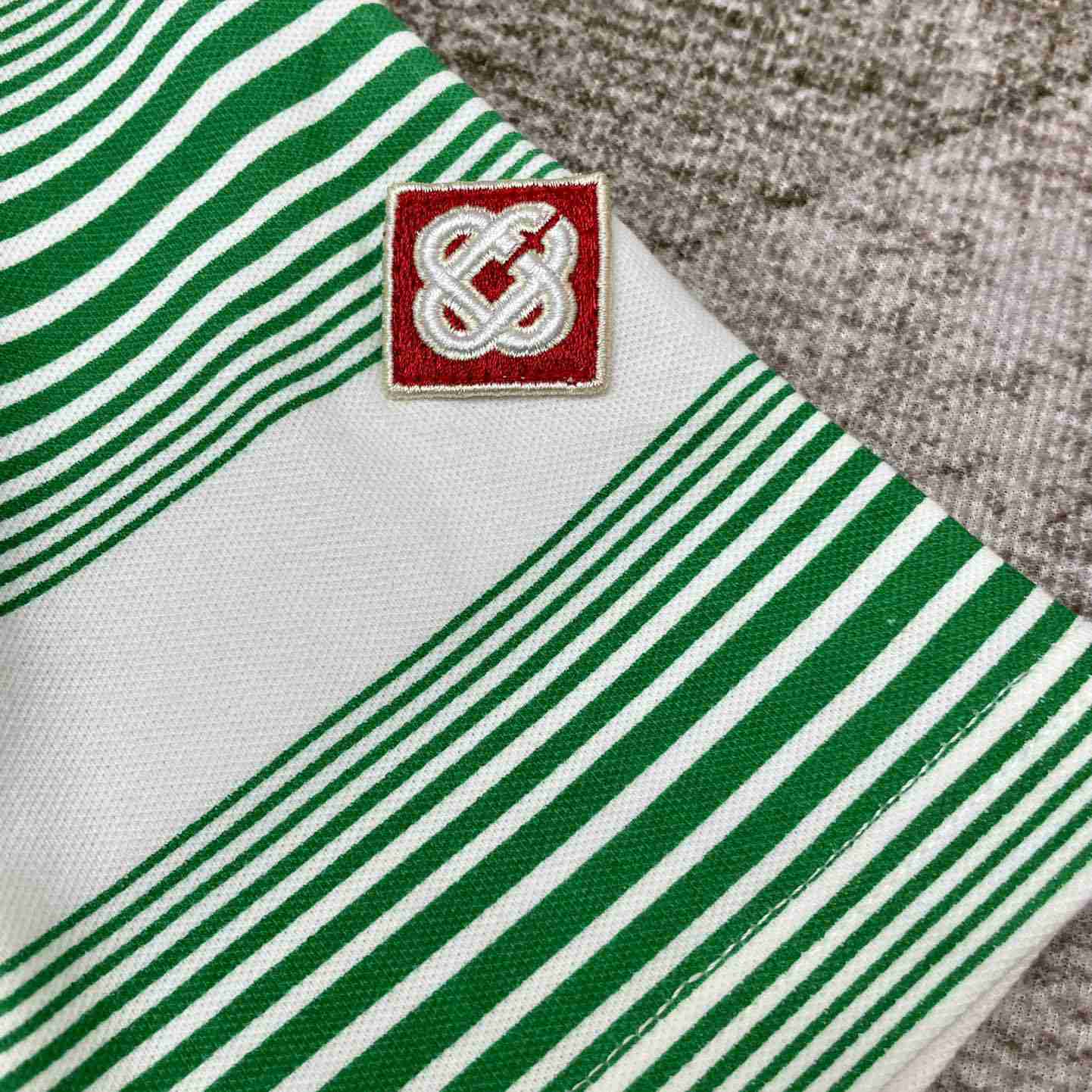 Casablanca White Gradient Stripe Polo C814 - DesignerGu