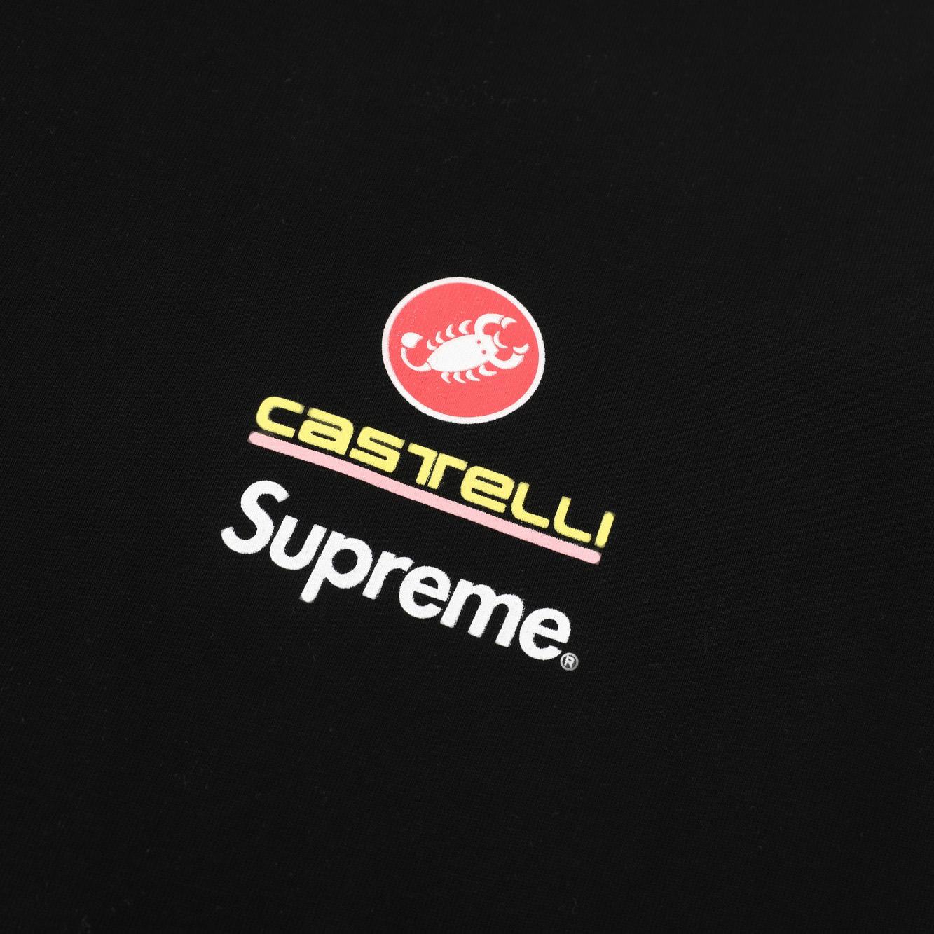Supreme x Spongebob Squarepants x Castelli Racing Long-Sleeve Tee 'Black' - DesignerGu