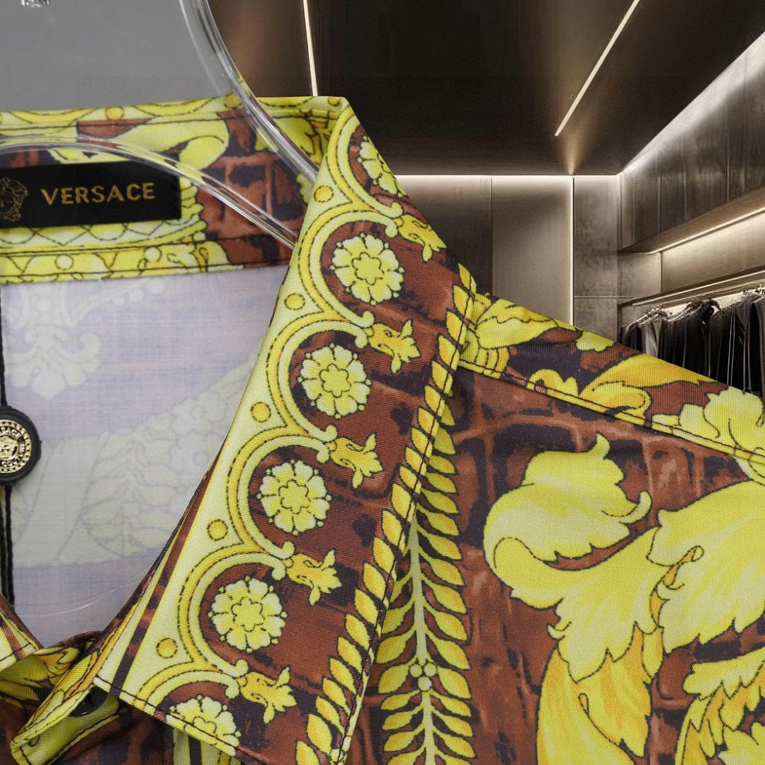 Versace Baroccodile Silk Shirt - DesignerGu