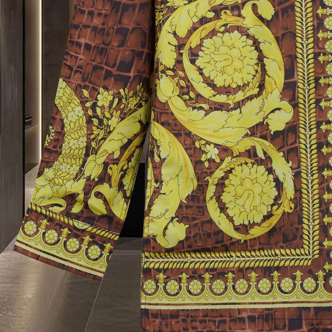 Versace Baroccodile Silk Shirt - DesignerGu