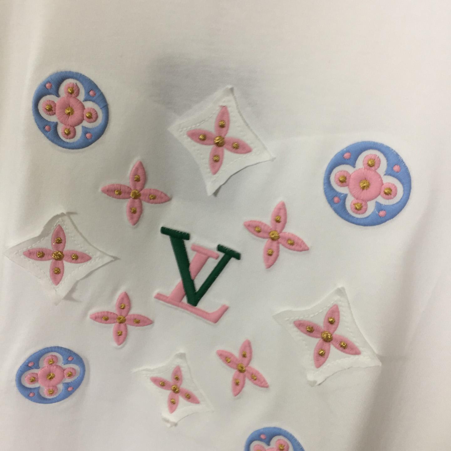 Louis Vuitton Logo Cotton T-Shirt  - DesignerGu