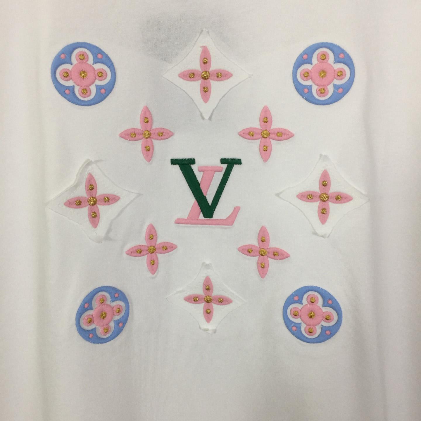Louis Vuitton Logo Cotton T-Shirt  - DesignerGu