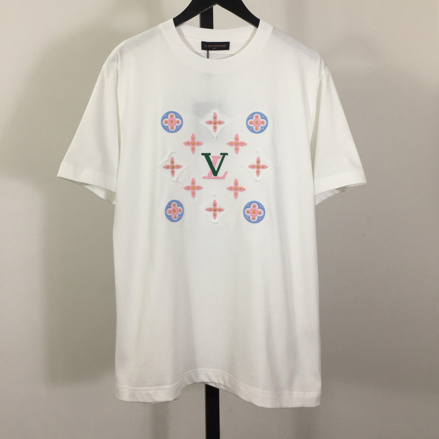 Louis Vuitton Logo Cotton T-Shirt  - DesignerGu